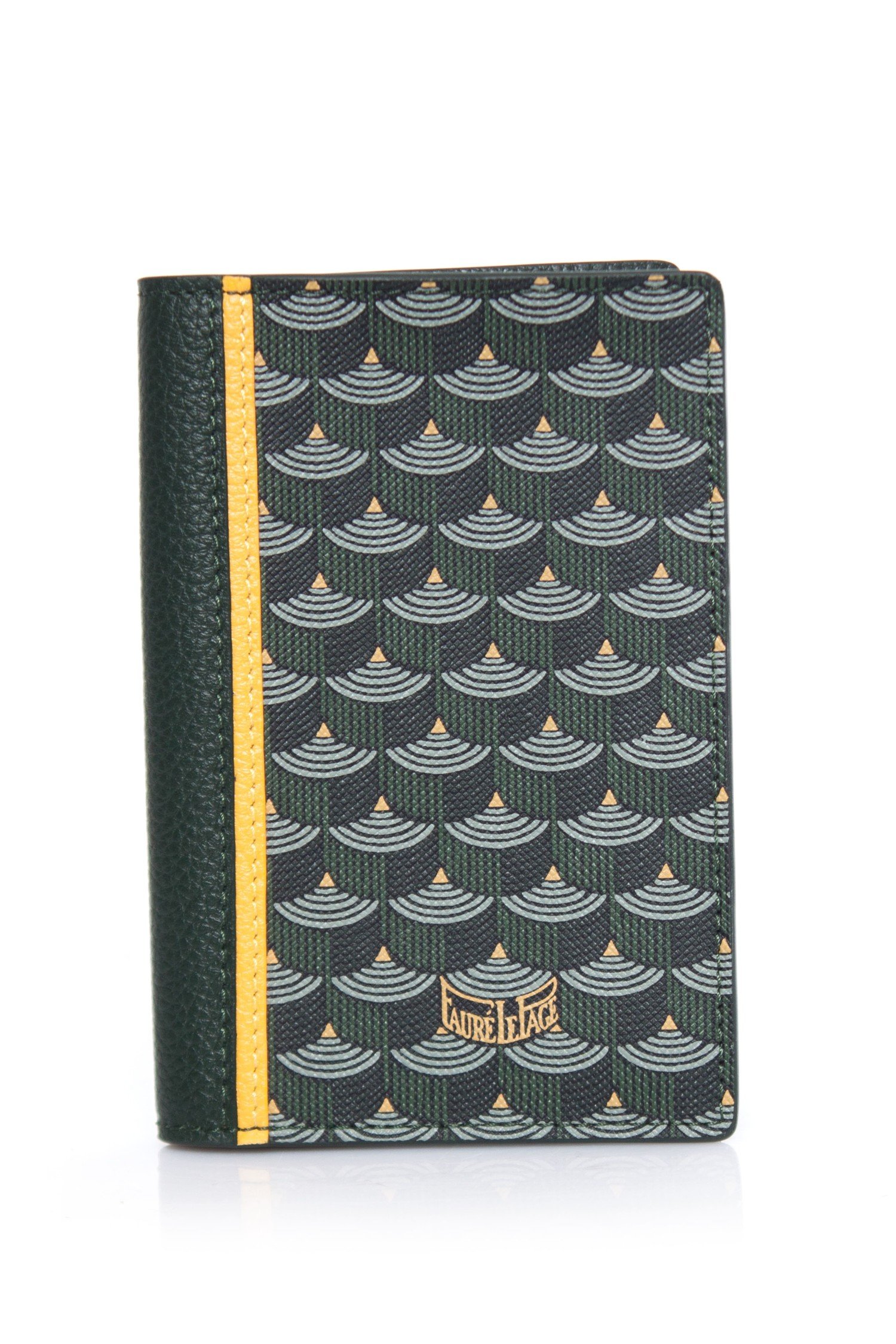 Faure Le Page Faure Le Page, Passport holder in green and yellow.