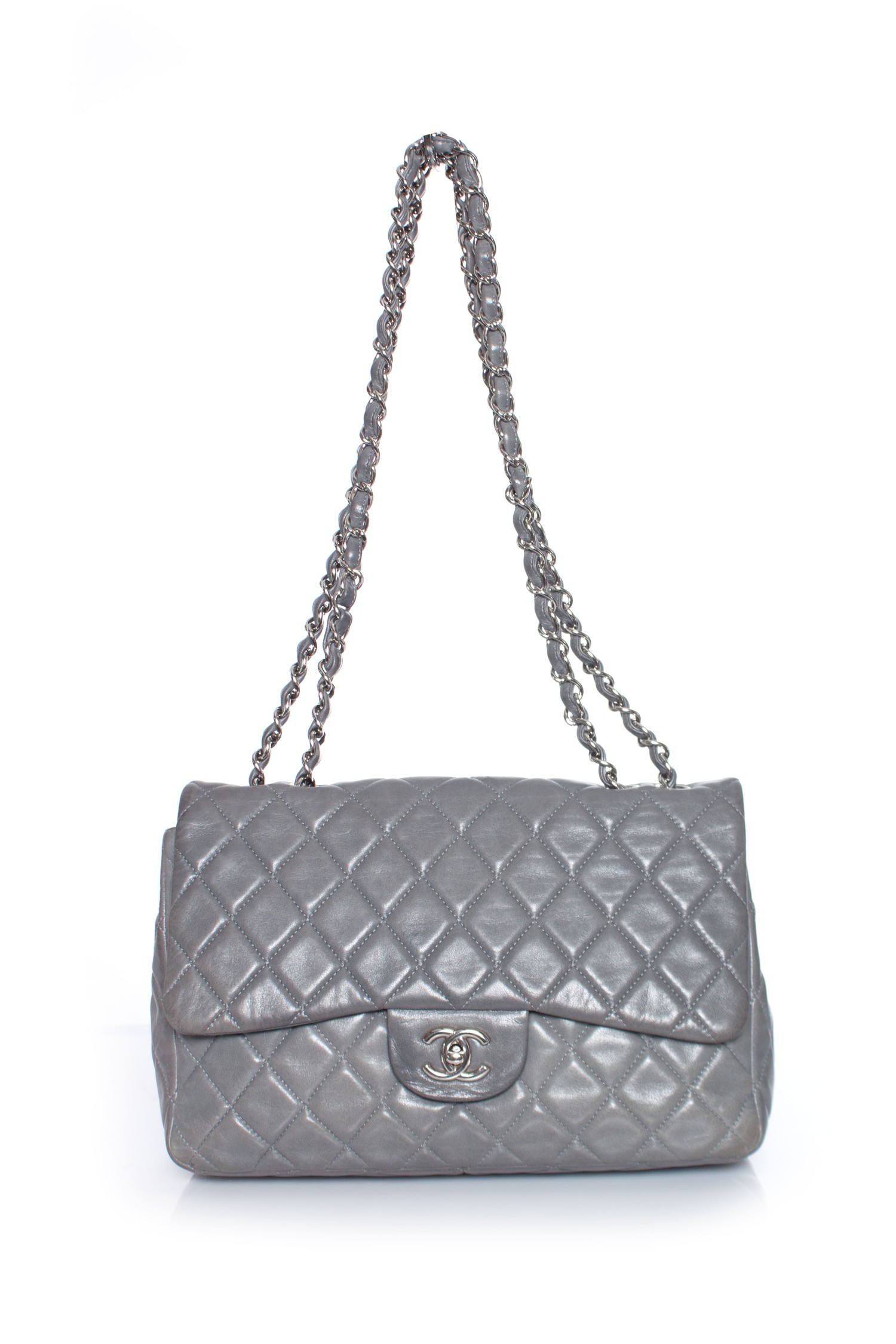 Chanel, Lambskin Classic Flap with Silver Hardware