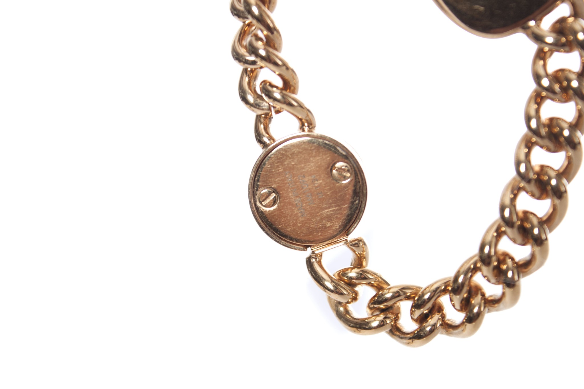 Louis Vuitton, Gold-plated and palladium-plated brass I.D. bracelet. -  Unique Designer Pieces