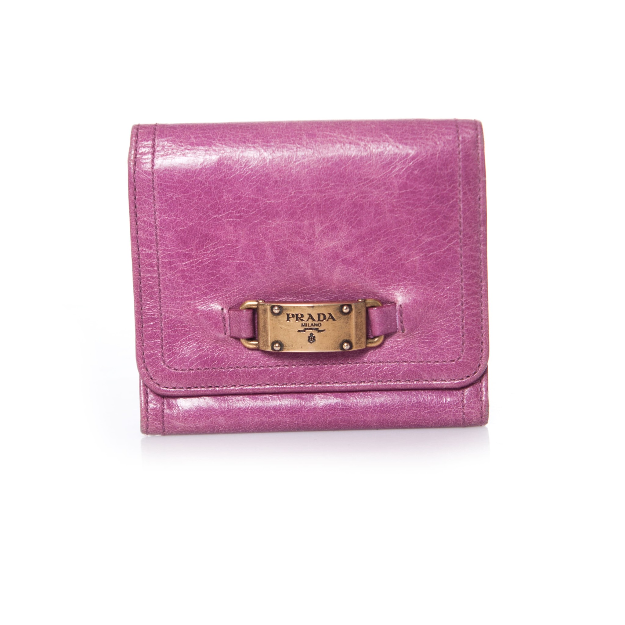 Prada Purple/Cream Saffiano Lux Leather Frame Top Handle Bag Prada | TLC