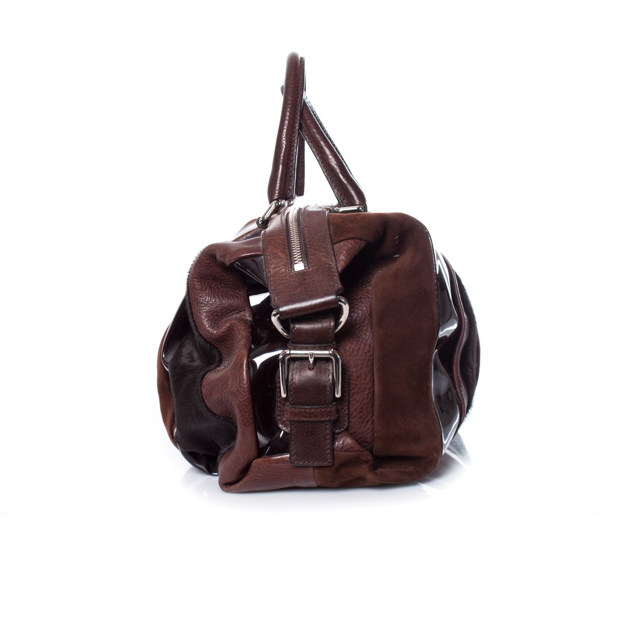 Dolce & Gabbana, brown handbag with stripes - Unique