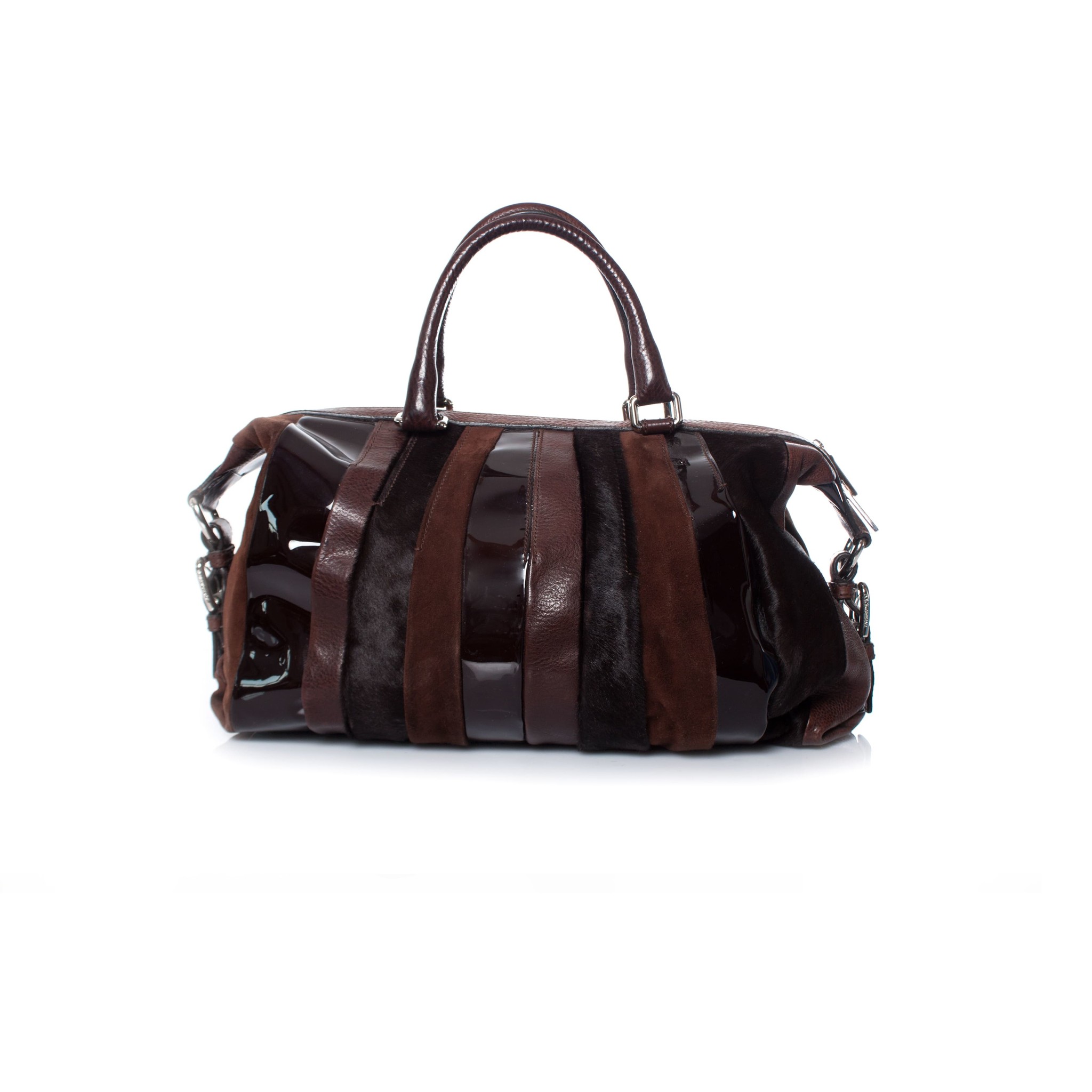 Dolce & Gabbana パーティーバッグ ブラウン レッドのウィメンズ ディヴォーション バッグ スモール カーフ