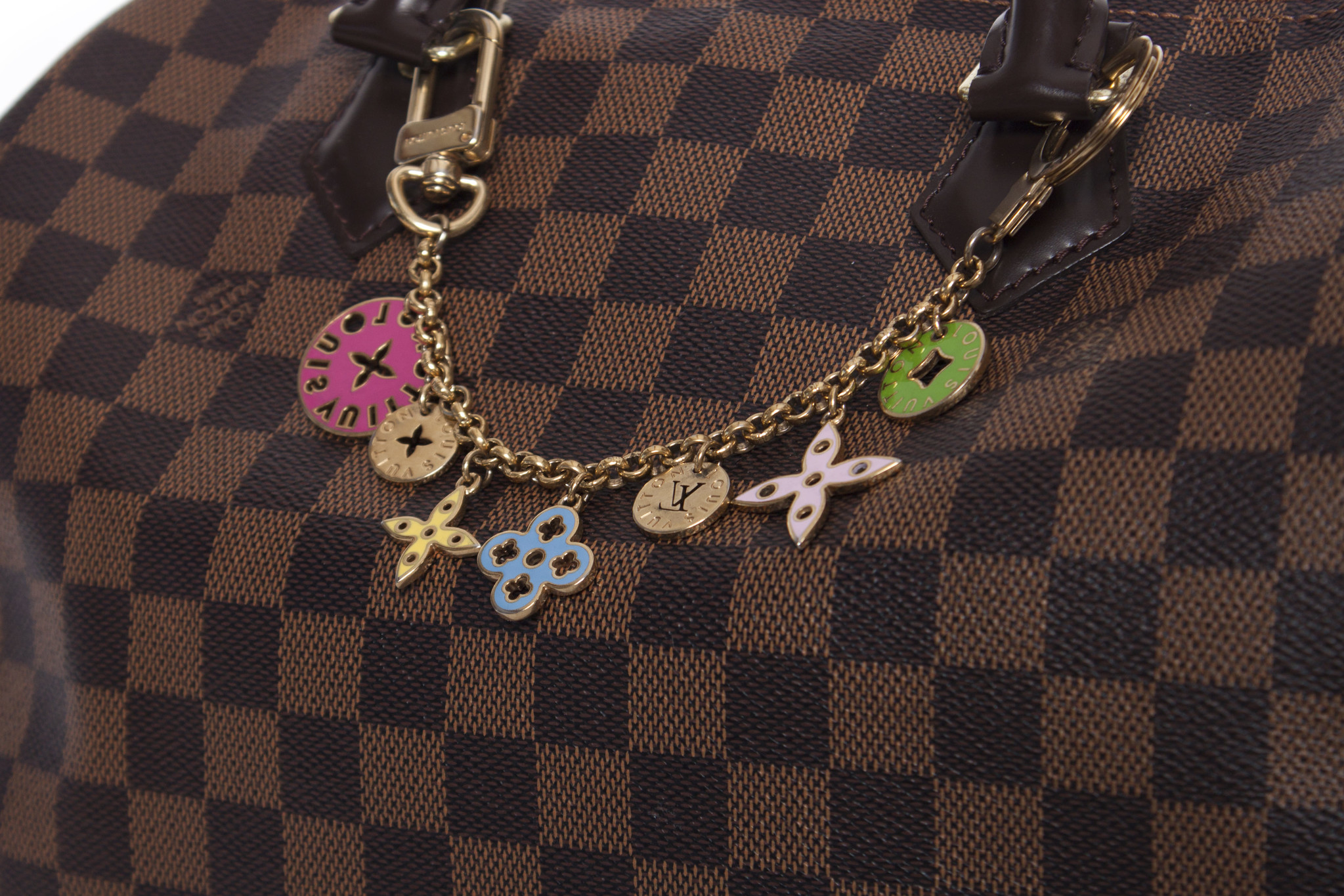 Louis Vuitton, Enamel Looping Key Chain Bag Charm. - Unique Designer Pieces