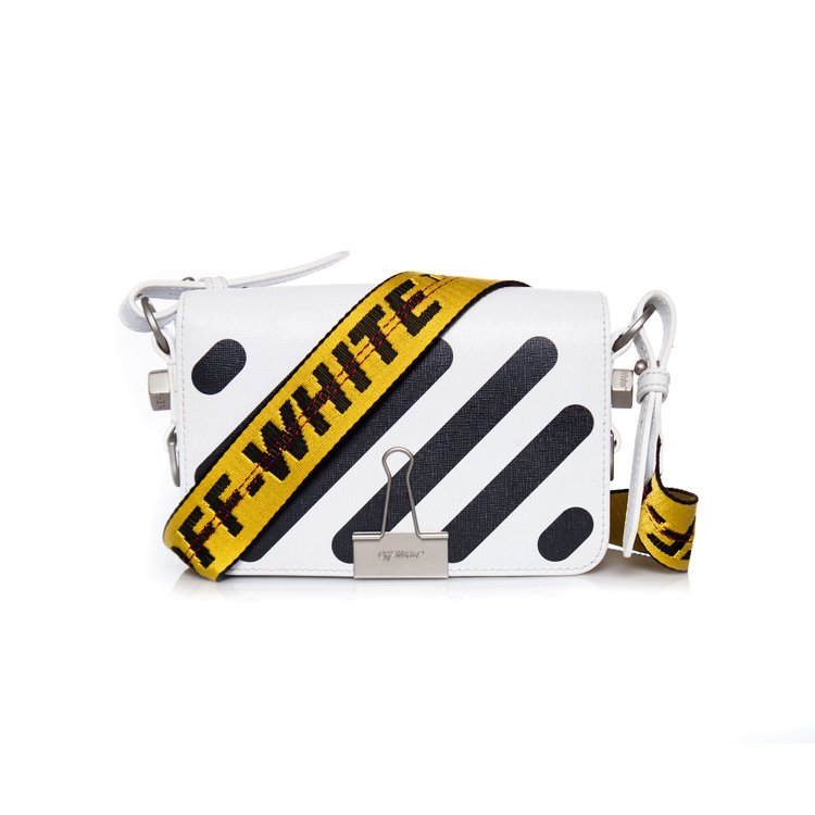 OFF-WHITE, Diagonal stripe mini shoulder bag. - Unique Designer Pieces