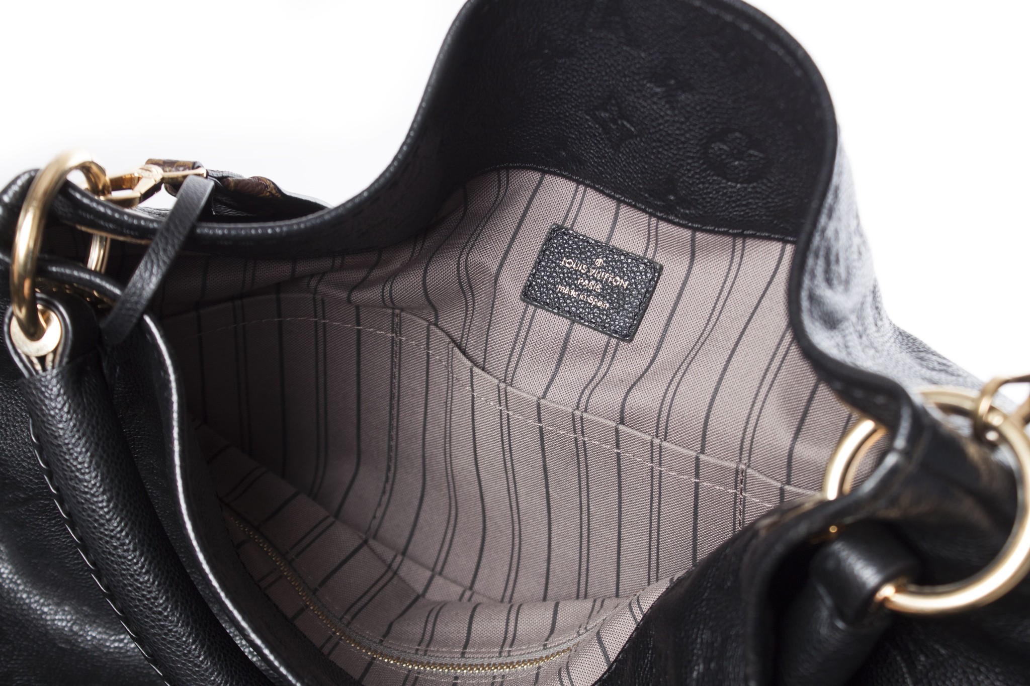 Louis Vuitton Black Monogram Empreinte Leather Artsy MM Bag - Yoogi's Closet