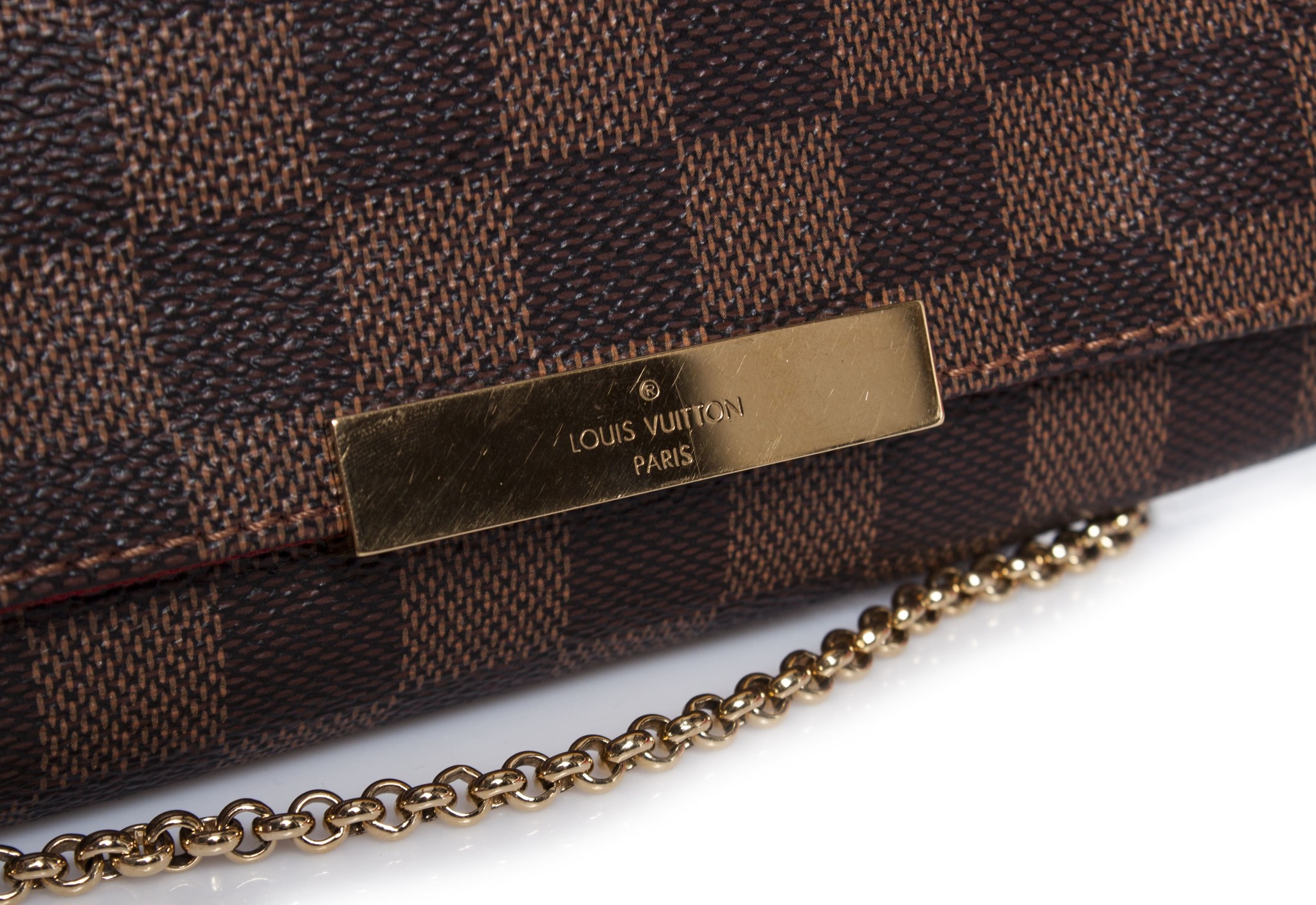 Louis Vuitton Favorite Pm in Damier Ebene Light brown Dark brown  Leatherette ref.978559 - Joli Closet
