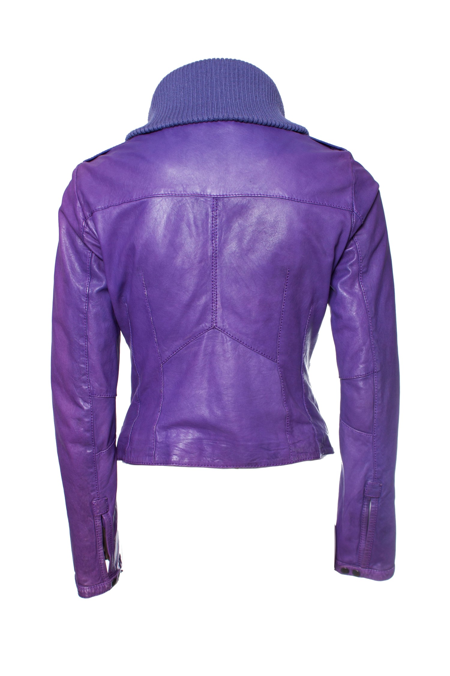 DNA, Purple leather biker jacket - Unique Designer Pieces