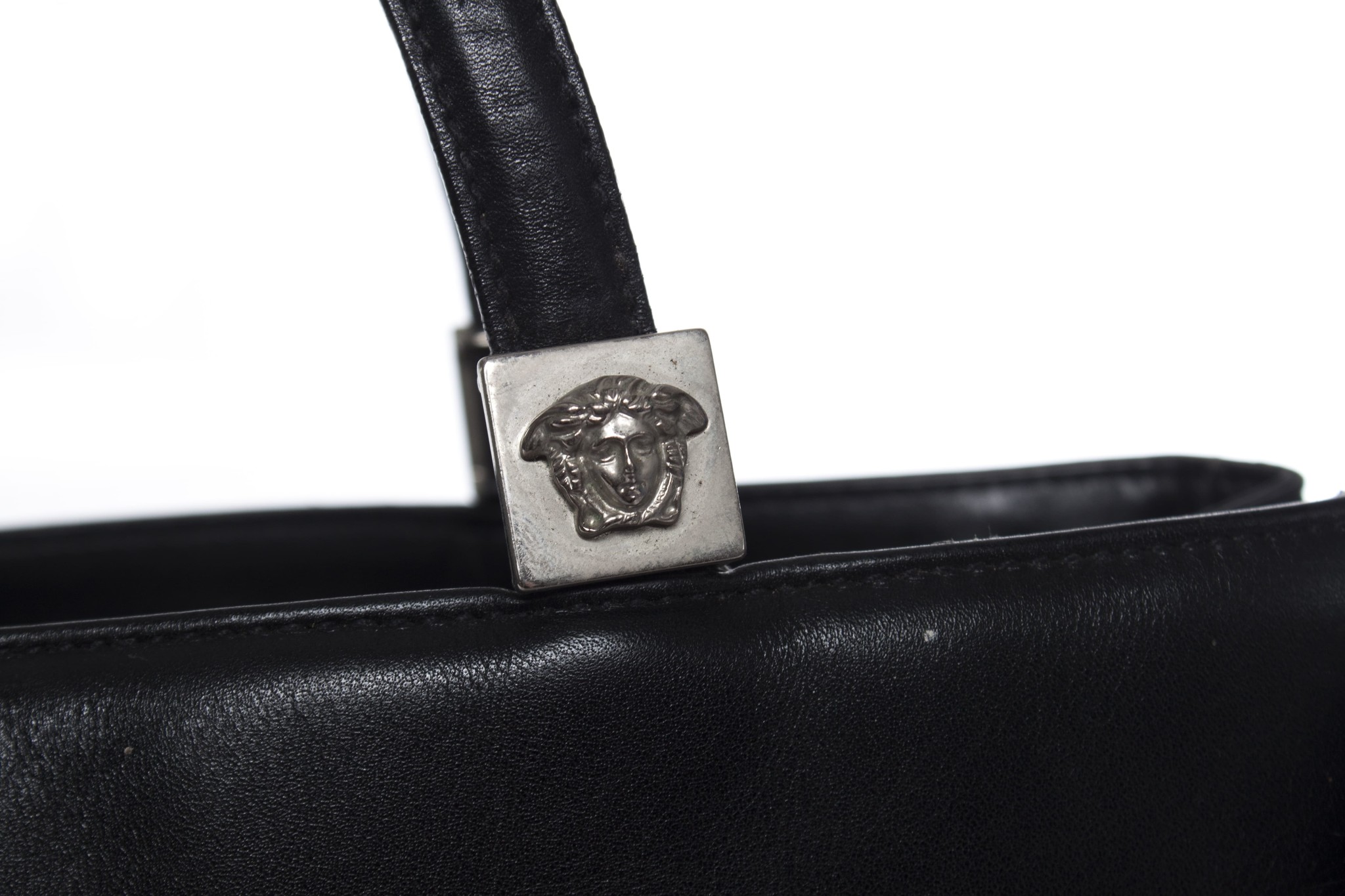 Leather handbag Gianni Versace Black in Leather - 32032725