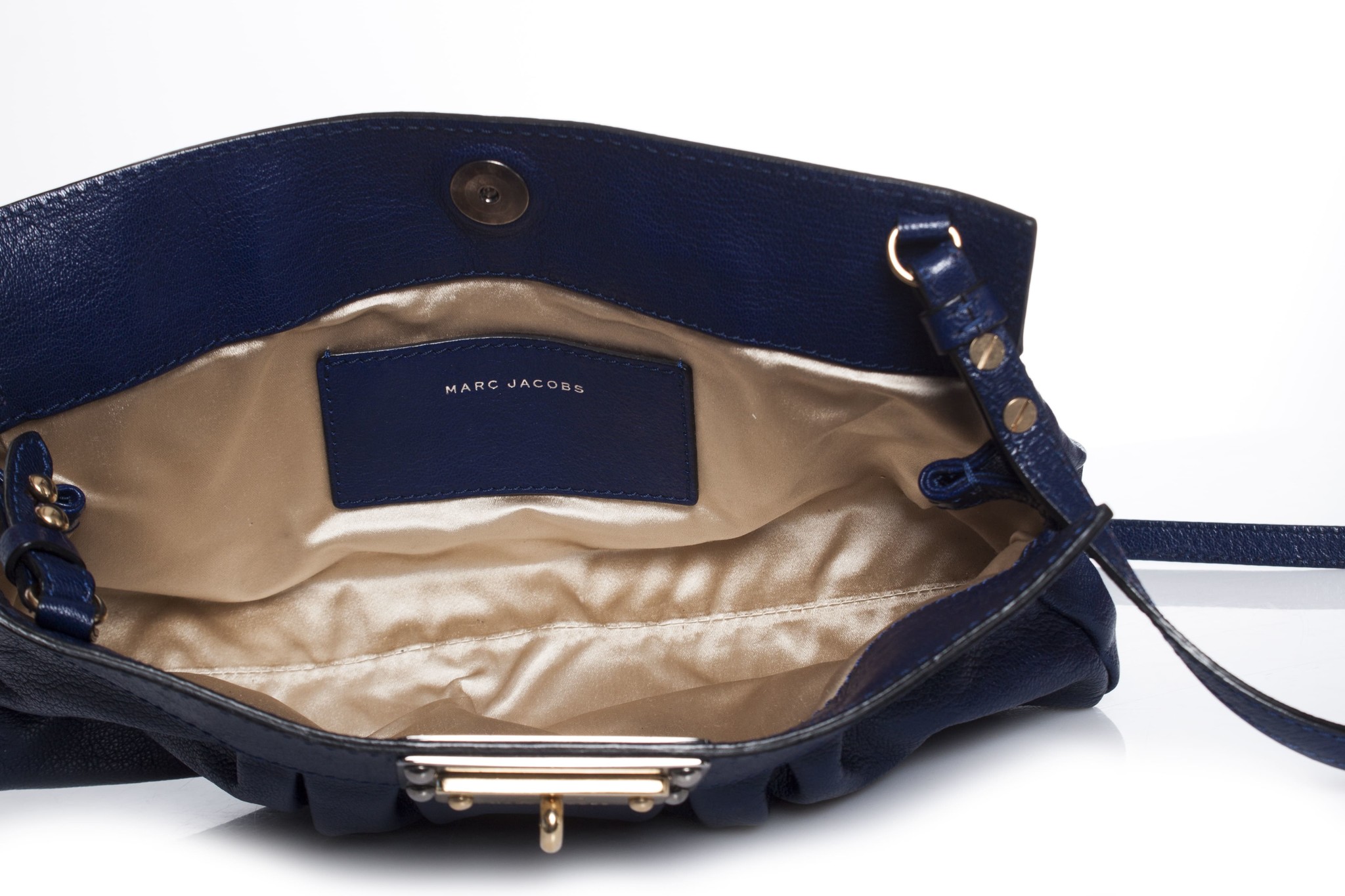 Marc Jacobs Navy Blue Leather Maria Shoulder Bag - Yoogi's Closet