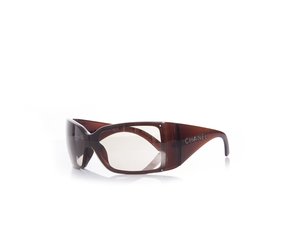 Chanel, Brown shield sunglasses. - Unique Designer Pieces