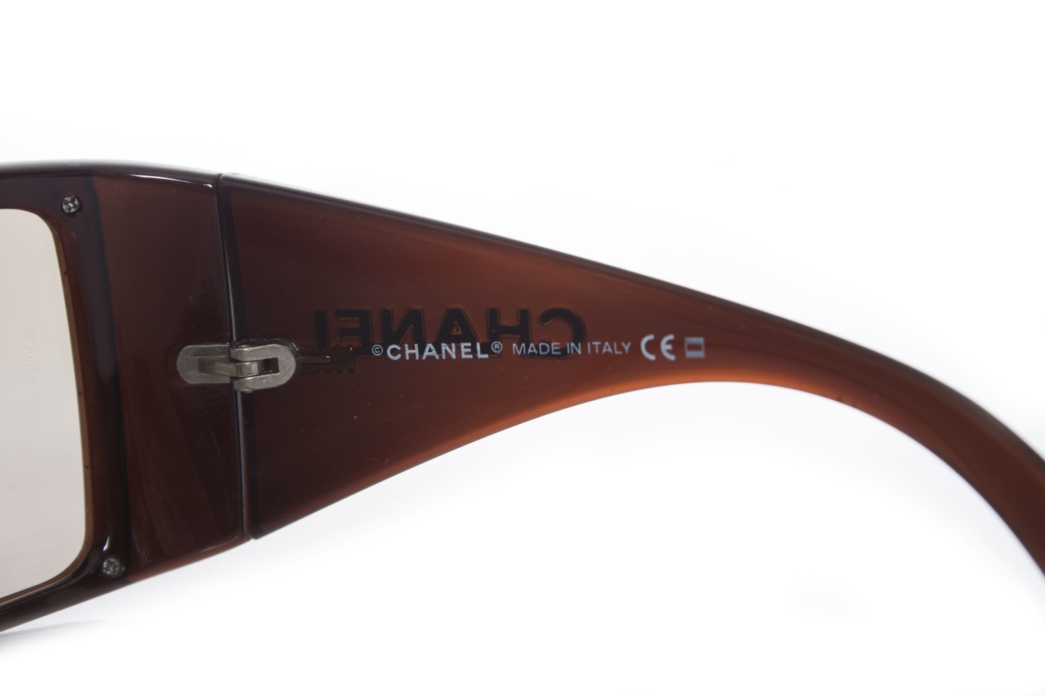 Chanel, Brown shield sunglasses. - Unique Designer Pieces