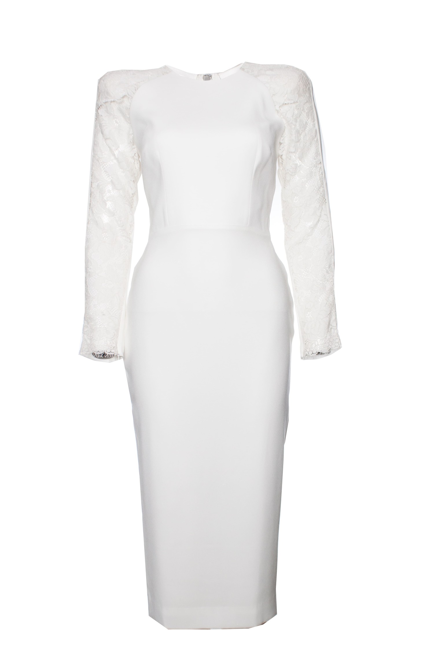 knee length dresses for ladies Alex Perry Leigh Corseted Satin Midi Dress main image 1