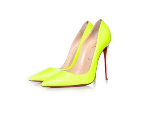 Christian Louboutin, Neon gele pump - Unique Designer Pieces