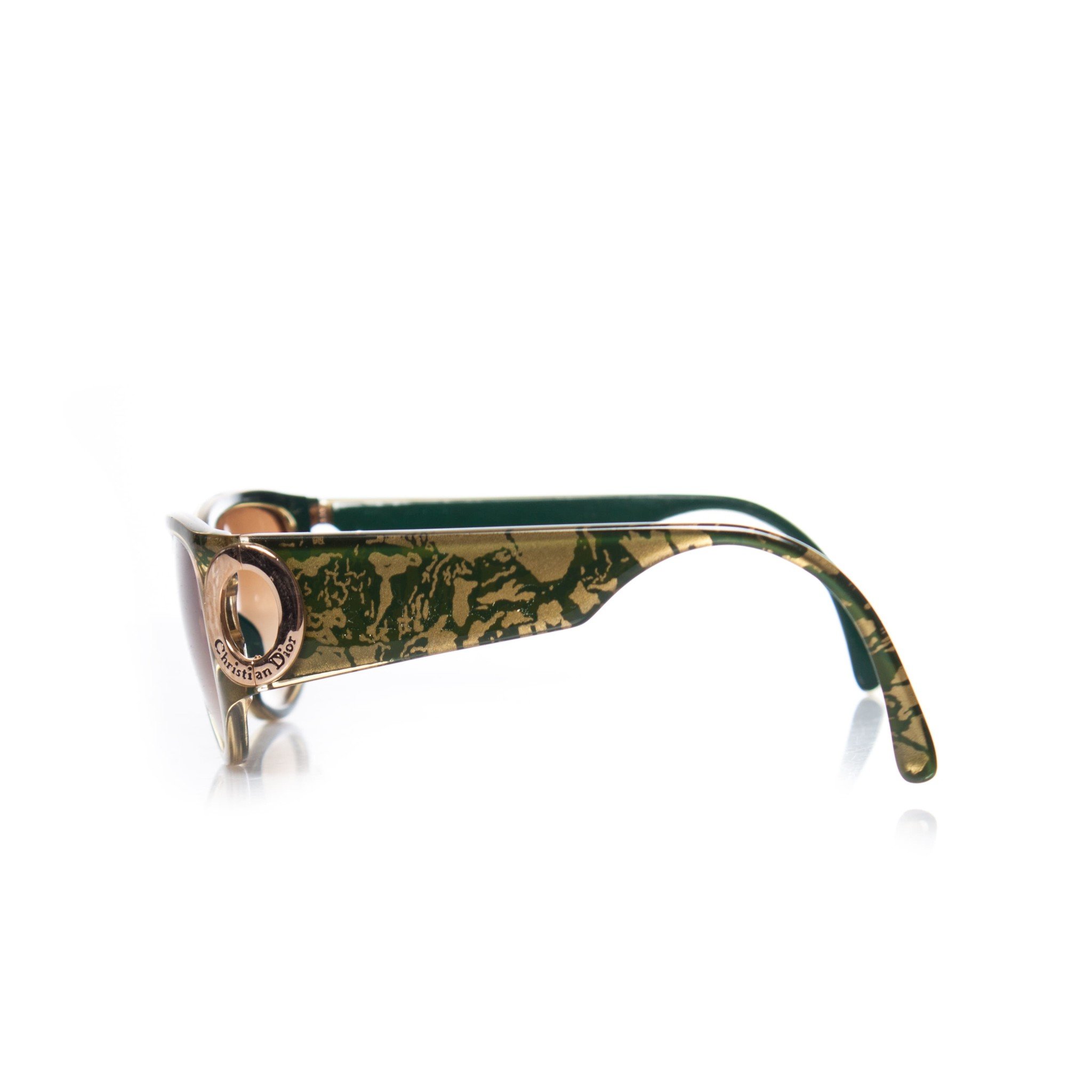 correct concert vrede Christian Dior, Vintage sunglasses in green and gold. - Unique Designer  Pieces