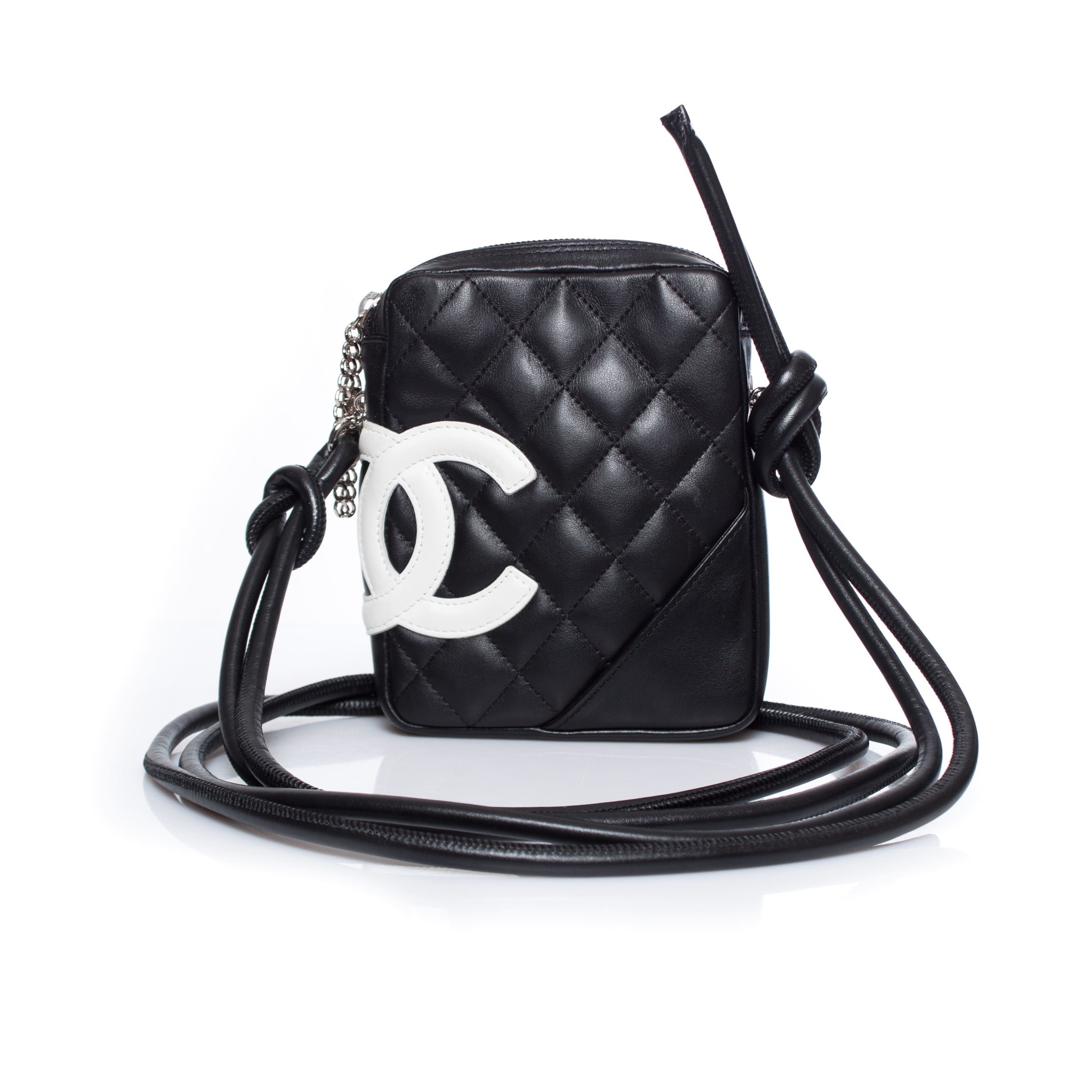 Chanel brand women CrossBody Bag Made From Leather with chain shoulder  white colour mirror originalSize 1813with box