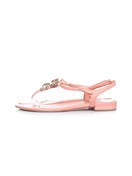 Authentic Chanel Pink Camellia Logo Sandals Sz 37 – Luxe Touch Luxury Resale