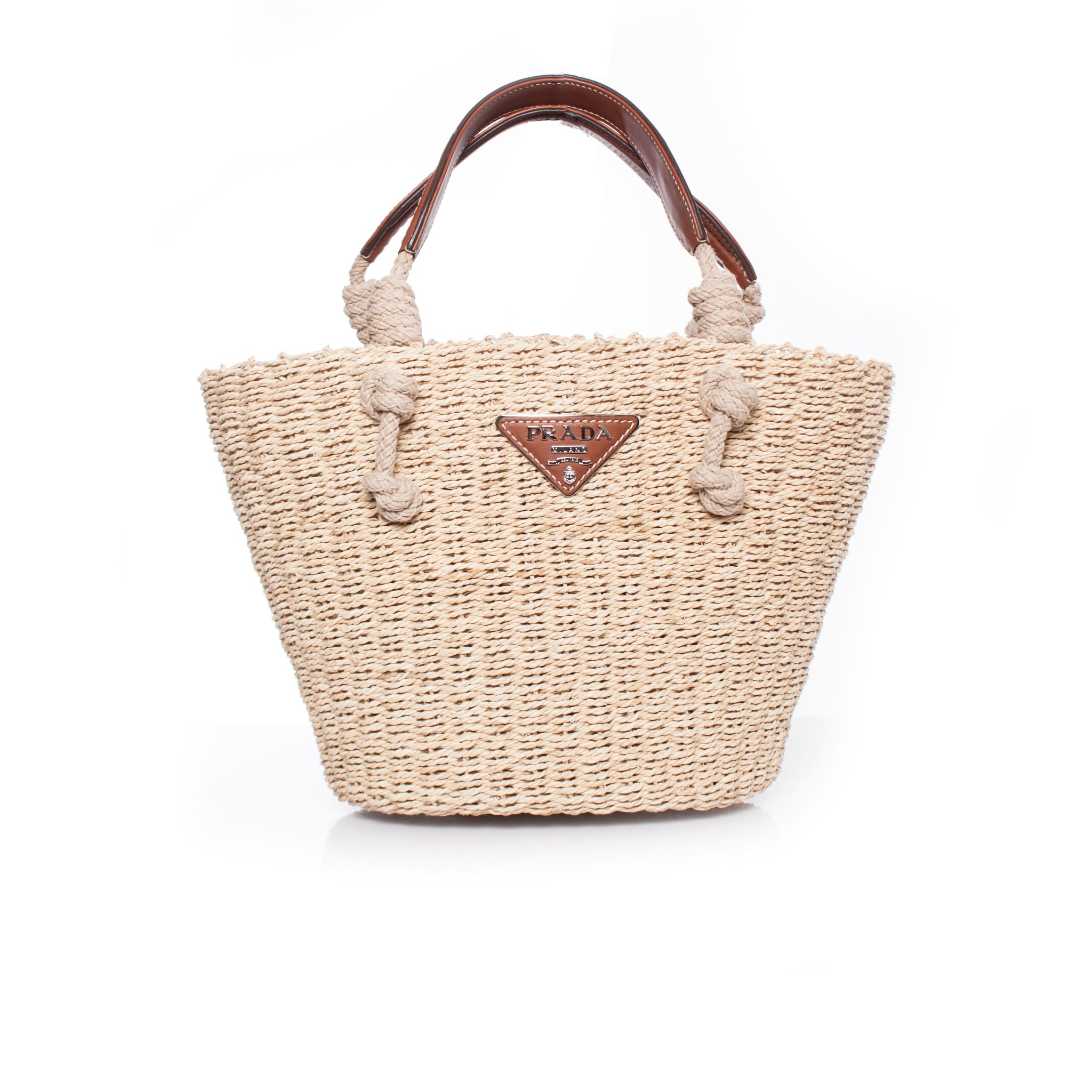 Prada Raffia Basket Tote Bag (SHG-36698) – LuxeDH