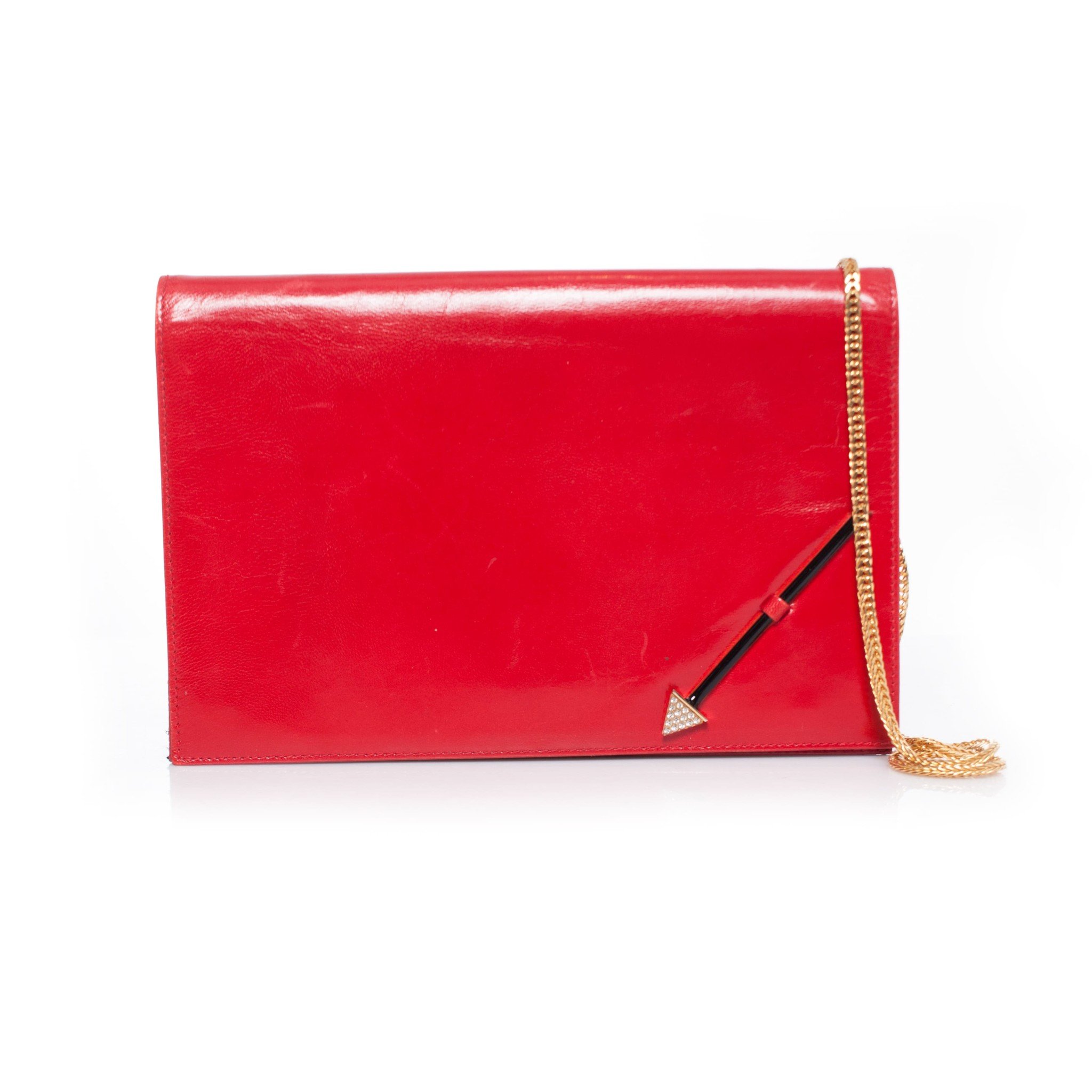 Valentino, Vintage red high shine leather shoulder bag - Unique Designer  Pieces