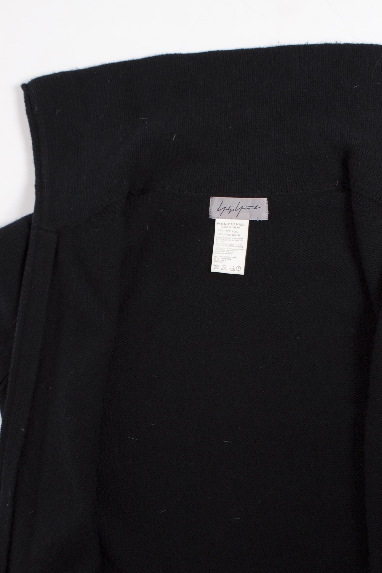 Yohji Yamamoto, wool vest with extra high collar. - Unique Designer Pieces