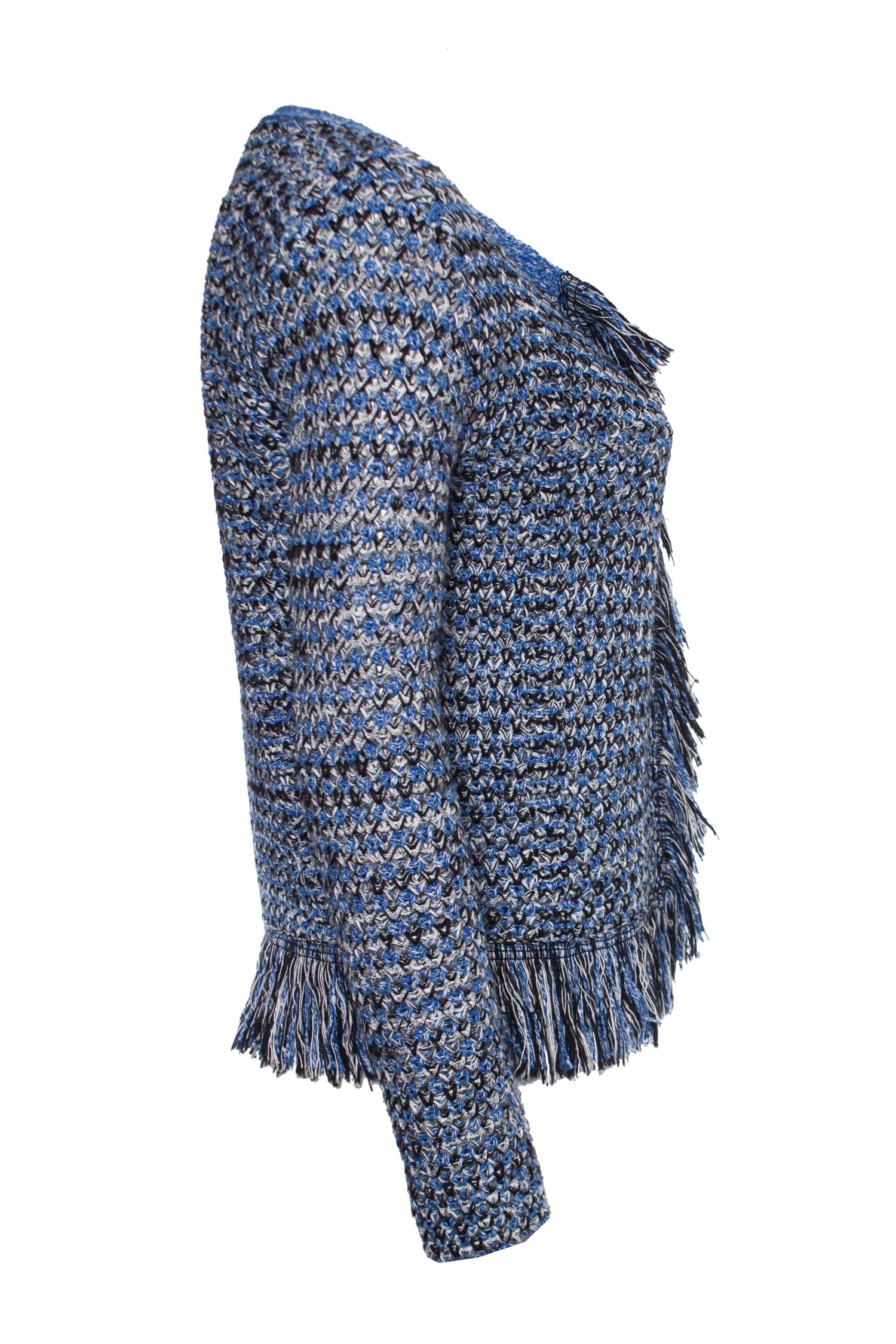 fringe lurex cardigan