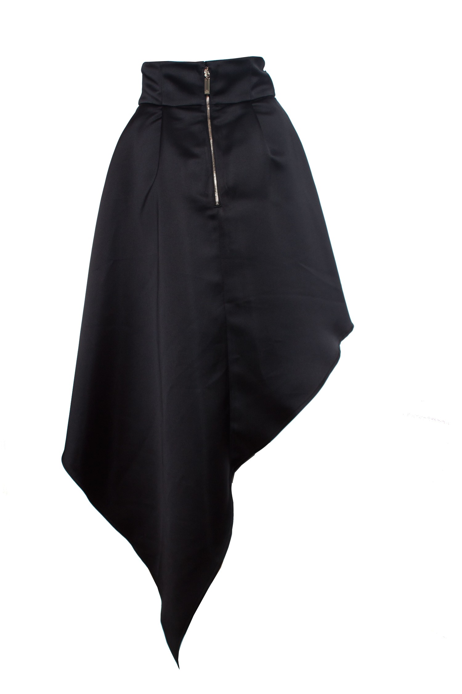 Elisabetta Franchi, Asymmetric black satin skirt - Unique Elisabetta Franchi, Asymmetric black satin skirt - Unique