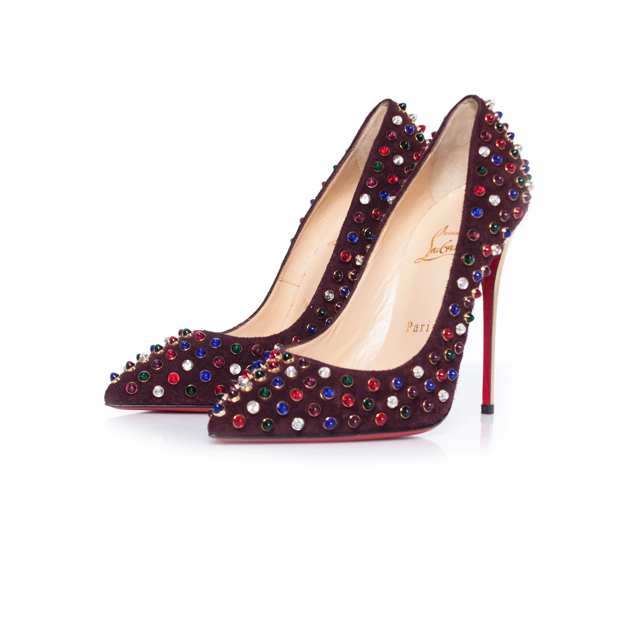 Leather heels Christian Louboutin Black size 40 EU in Leather - 40235189