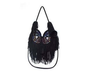Sonia Rykiel, Shoulder bag with fringes - Unique Designer Pieces