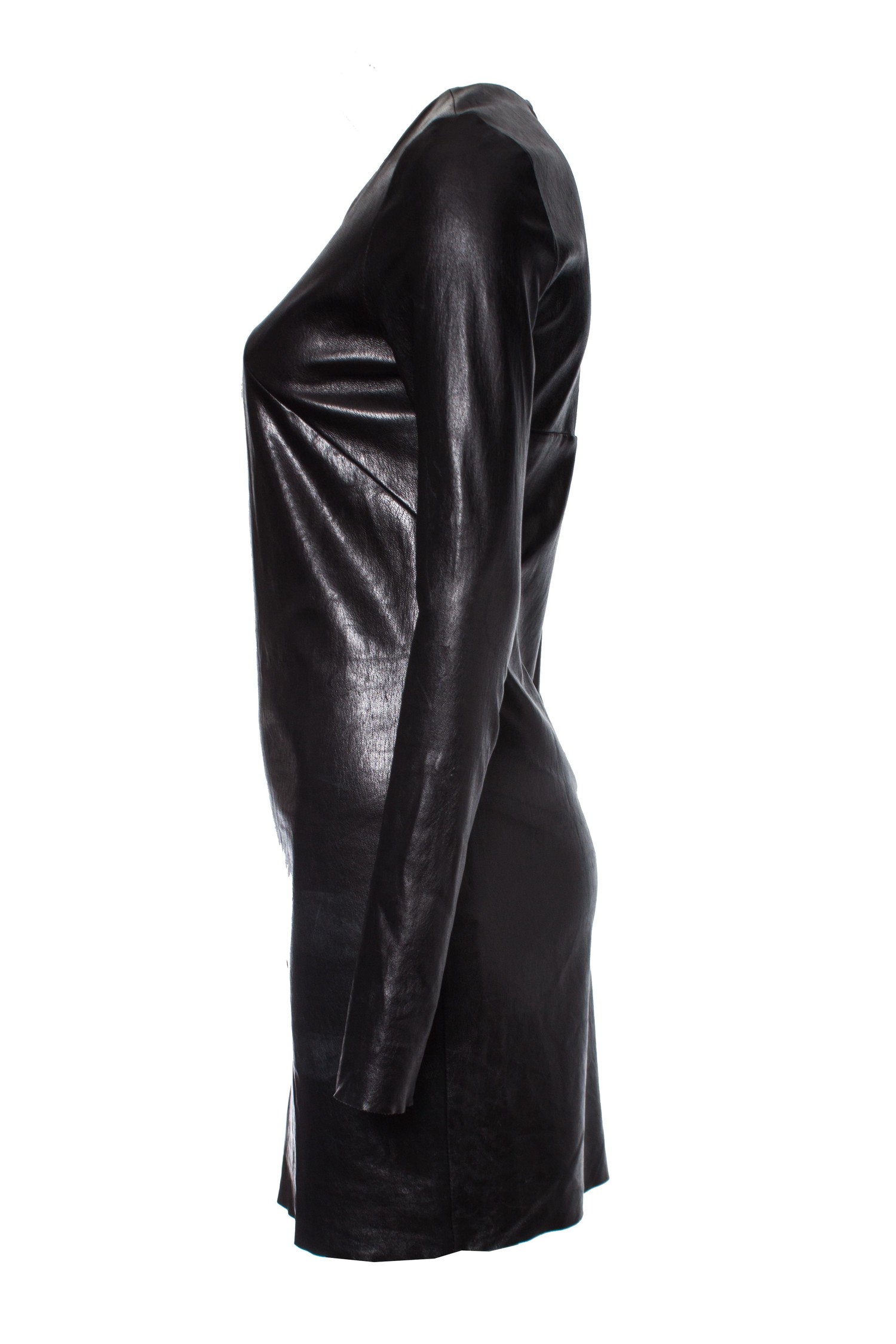 Barbara Bui, Black leather dress. - Unique Designer Pieces