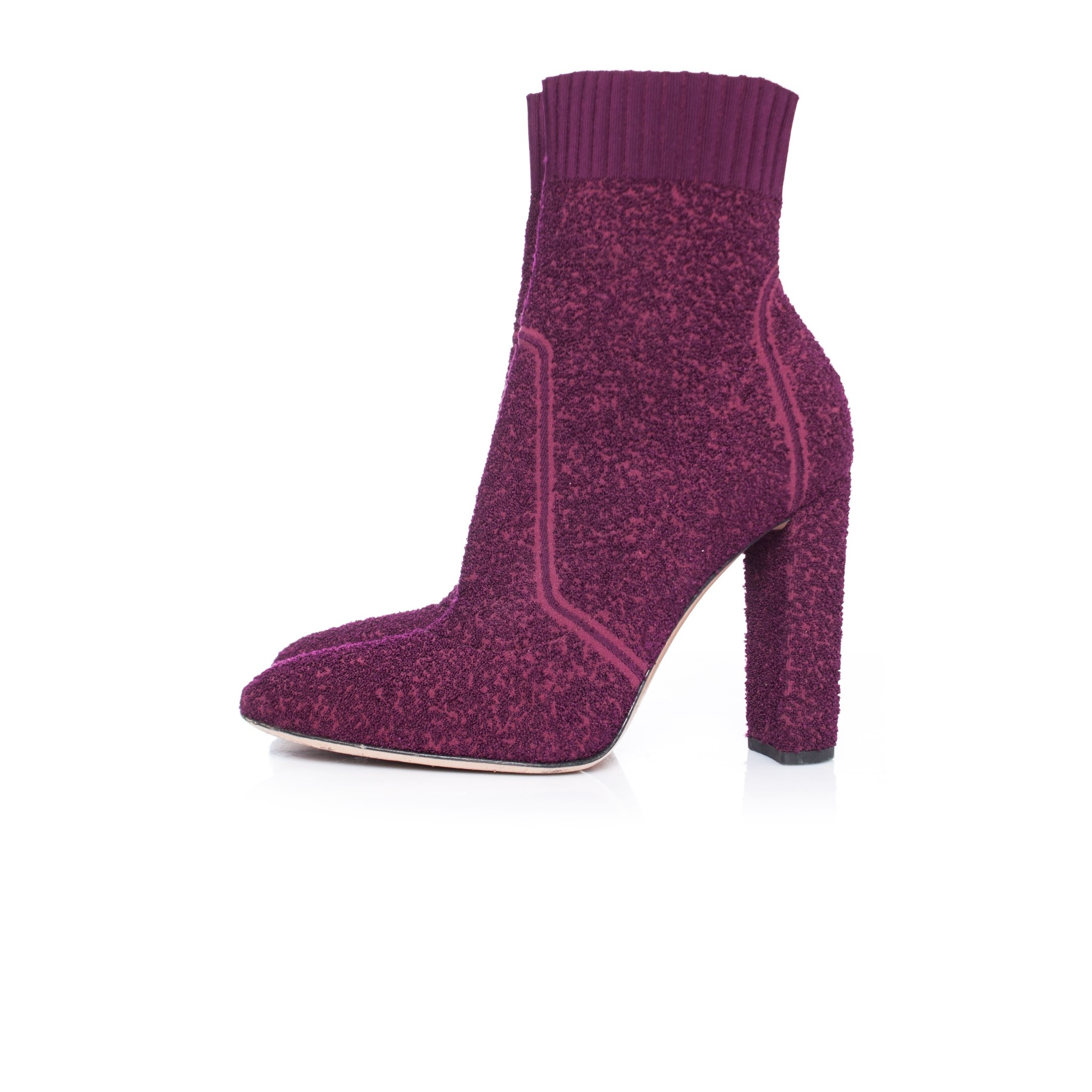 Gianvito Rossi, Fiona boucle knit ankle boots - Unique Designer Pieces