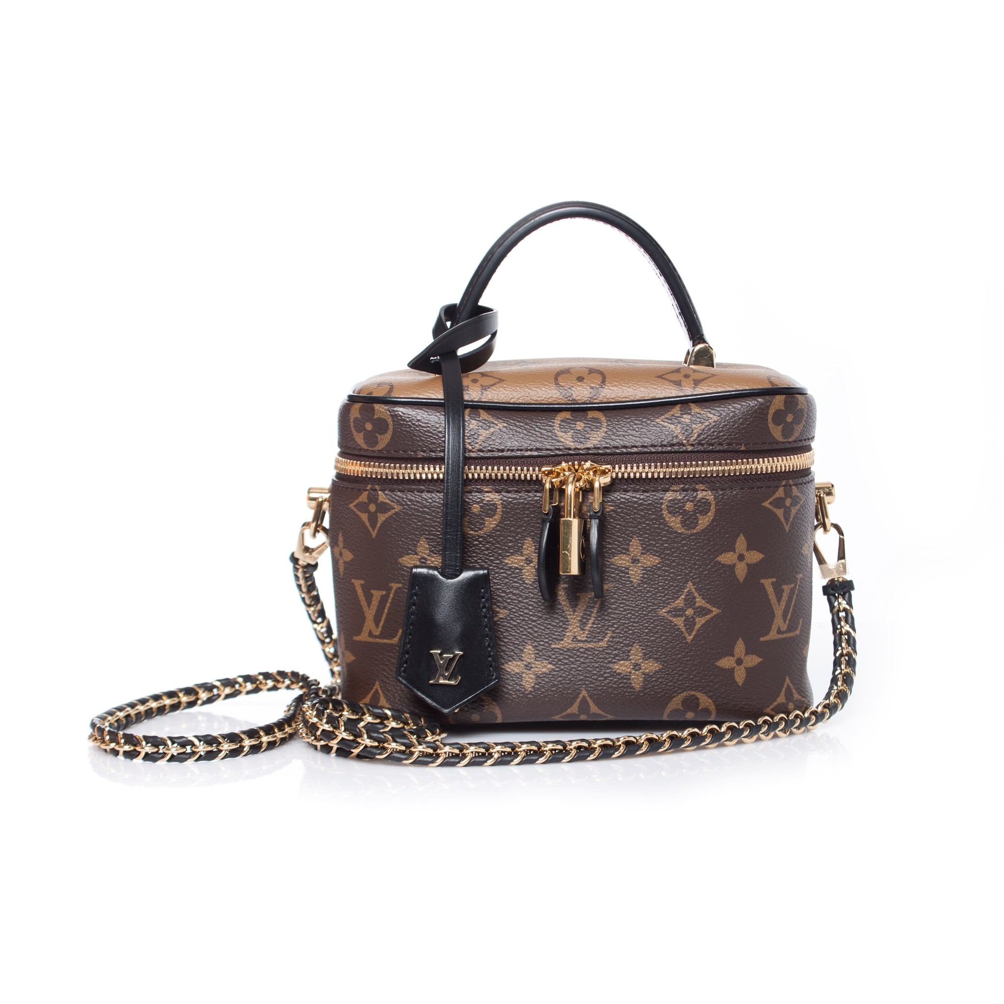 Louis Vuitton Vanity PM Brown Canvas Coated Reverse Monogram Receipt