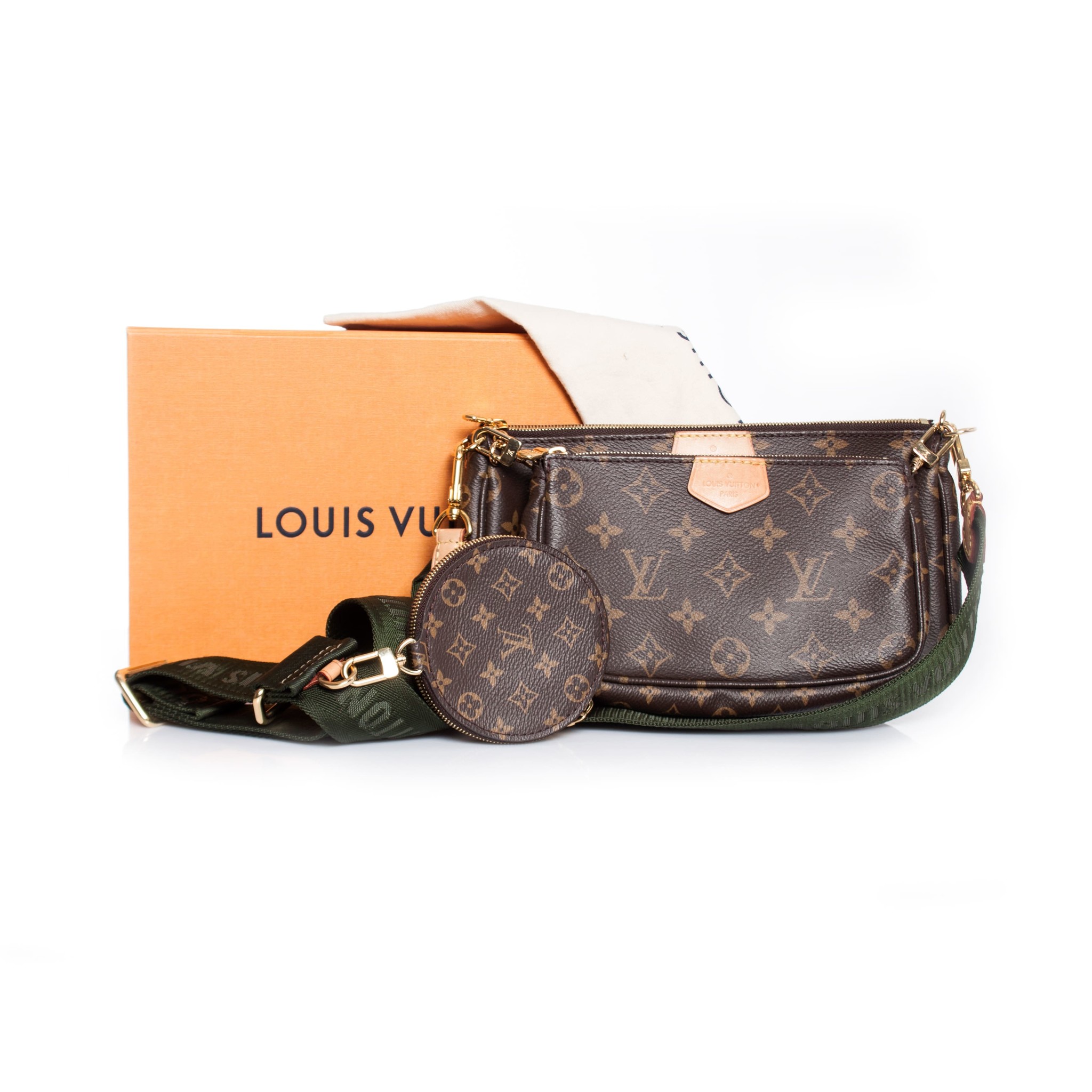 Louis Vuitton, Multi pochette accessoires in khaki. - Unique Designer Pieces