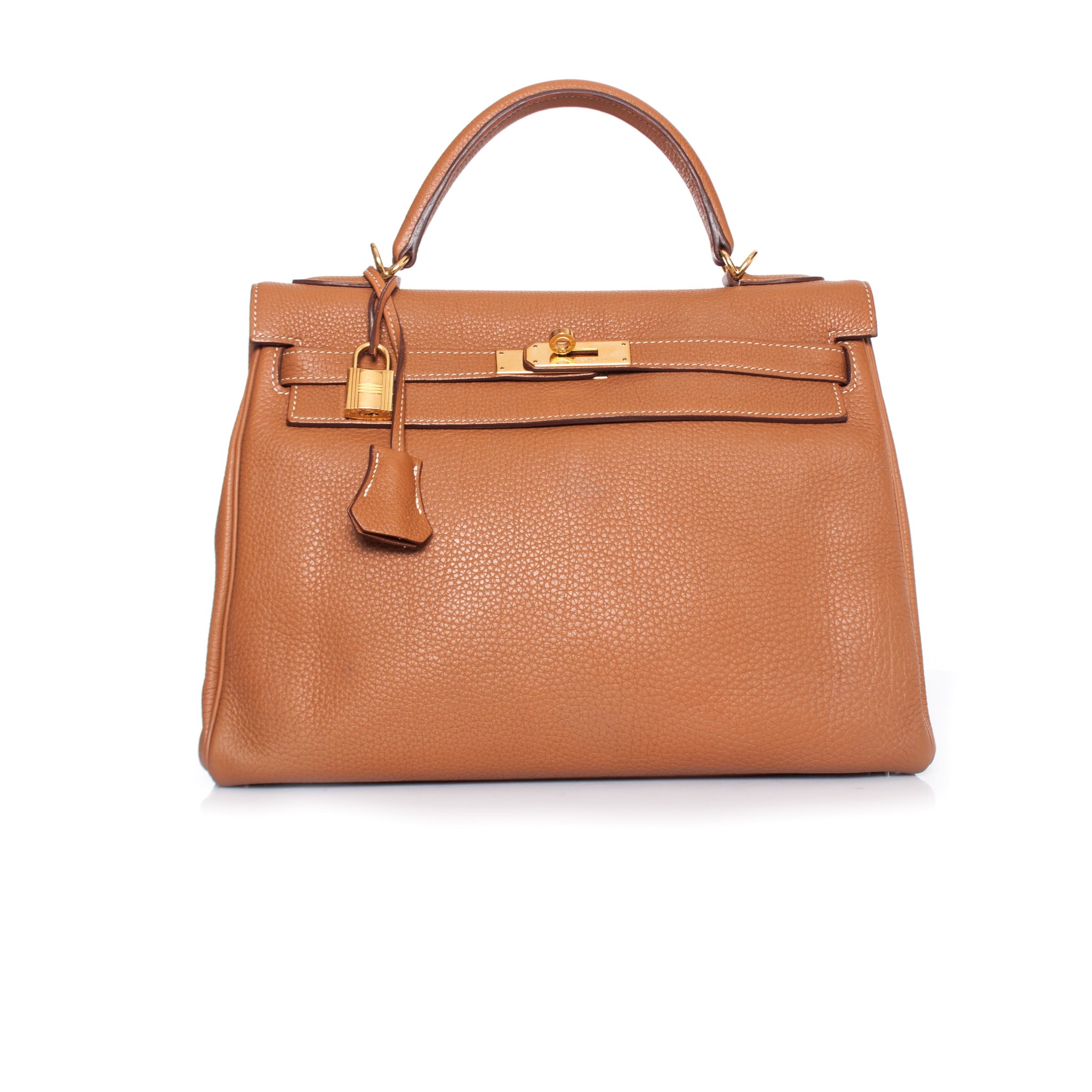 Hermes Sienne Togo Leather Gold Finish Retourne Kelly 32 Bag Hermes