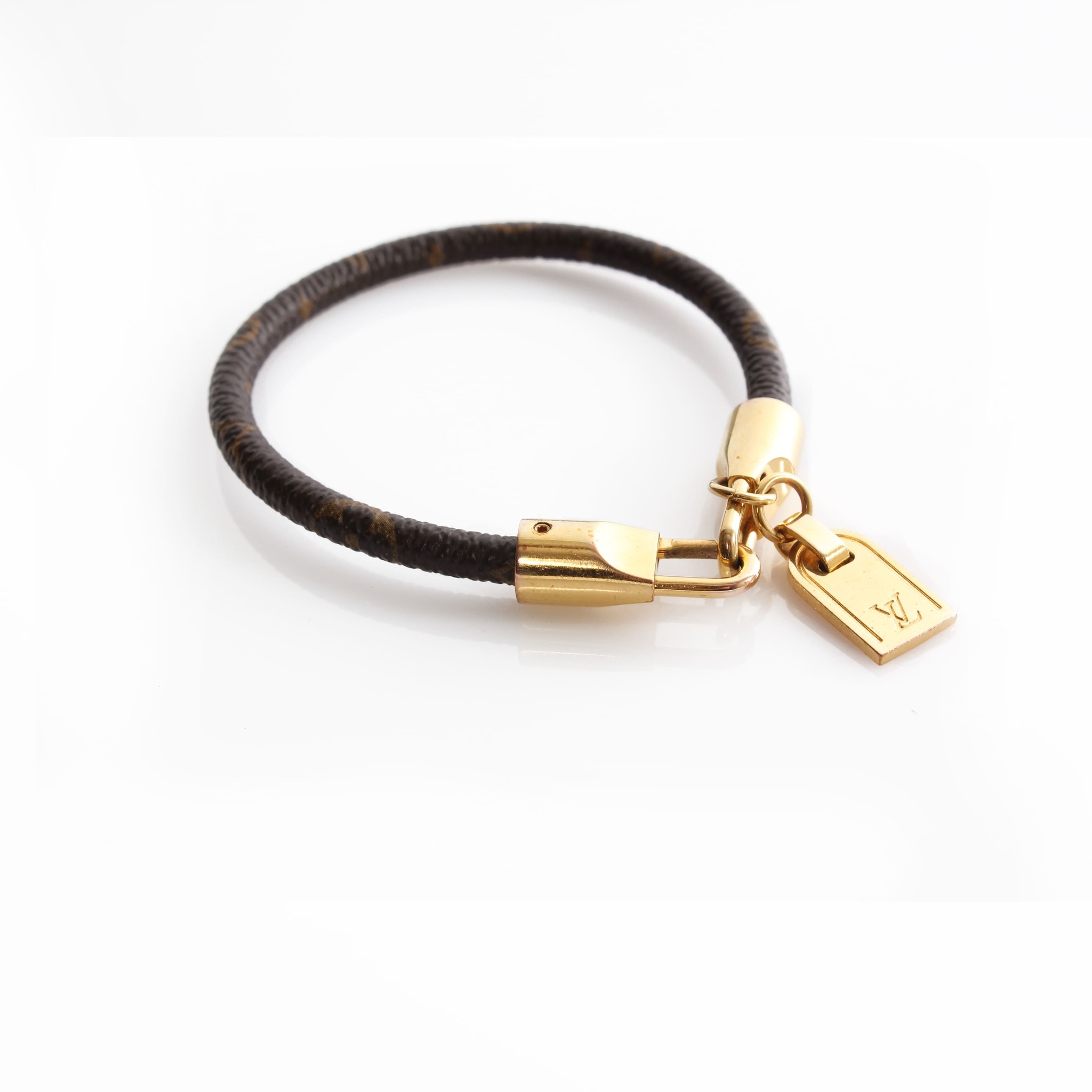 Monogram bracelet Louis Vuitton Brown in Gold plated - 22677890
