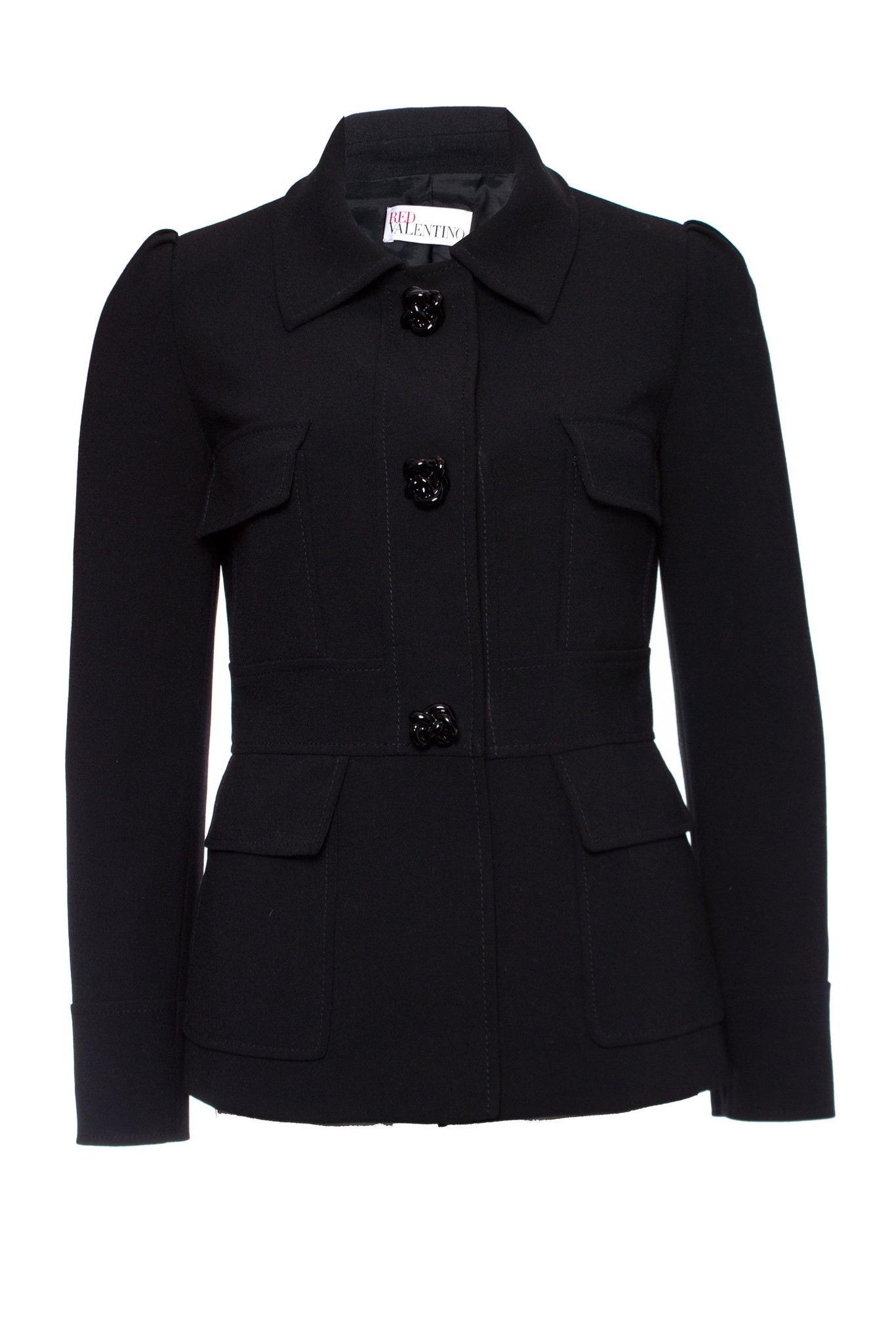 Red Valentino, Black blazer with push buttons. - Unique Designer Pieces