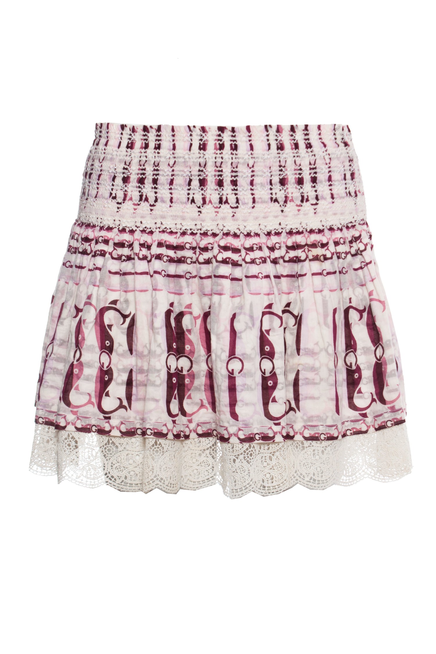 Gucci, ruffle skirt with wale print. - Unique Designer Pieces