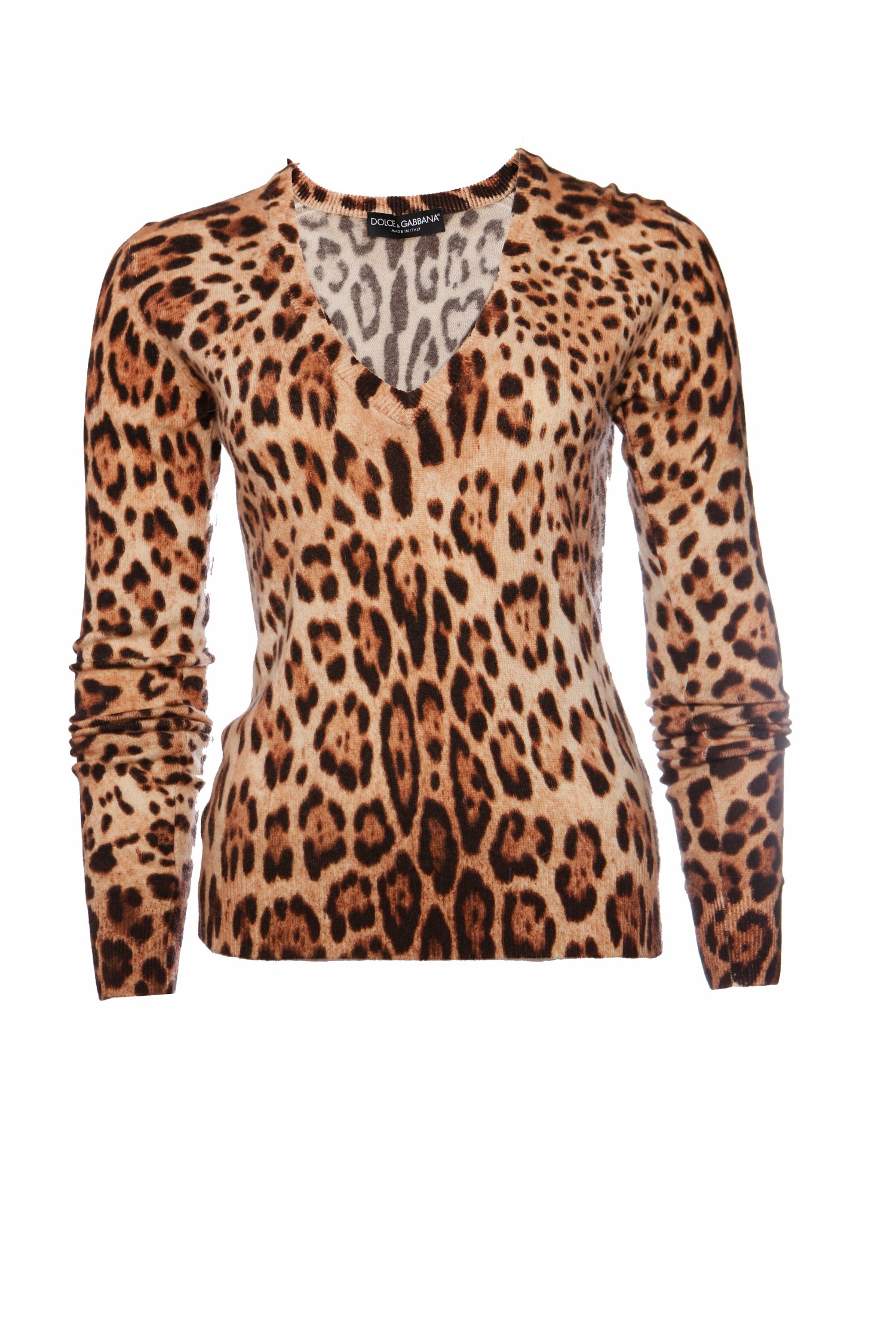 Dolce & Gabbana, Leopard printed Cashmere top - Unique Designer Pieces