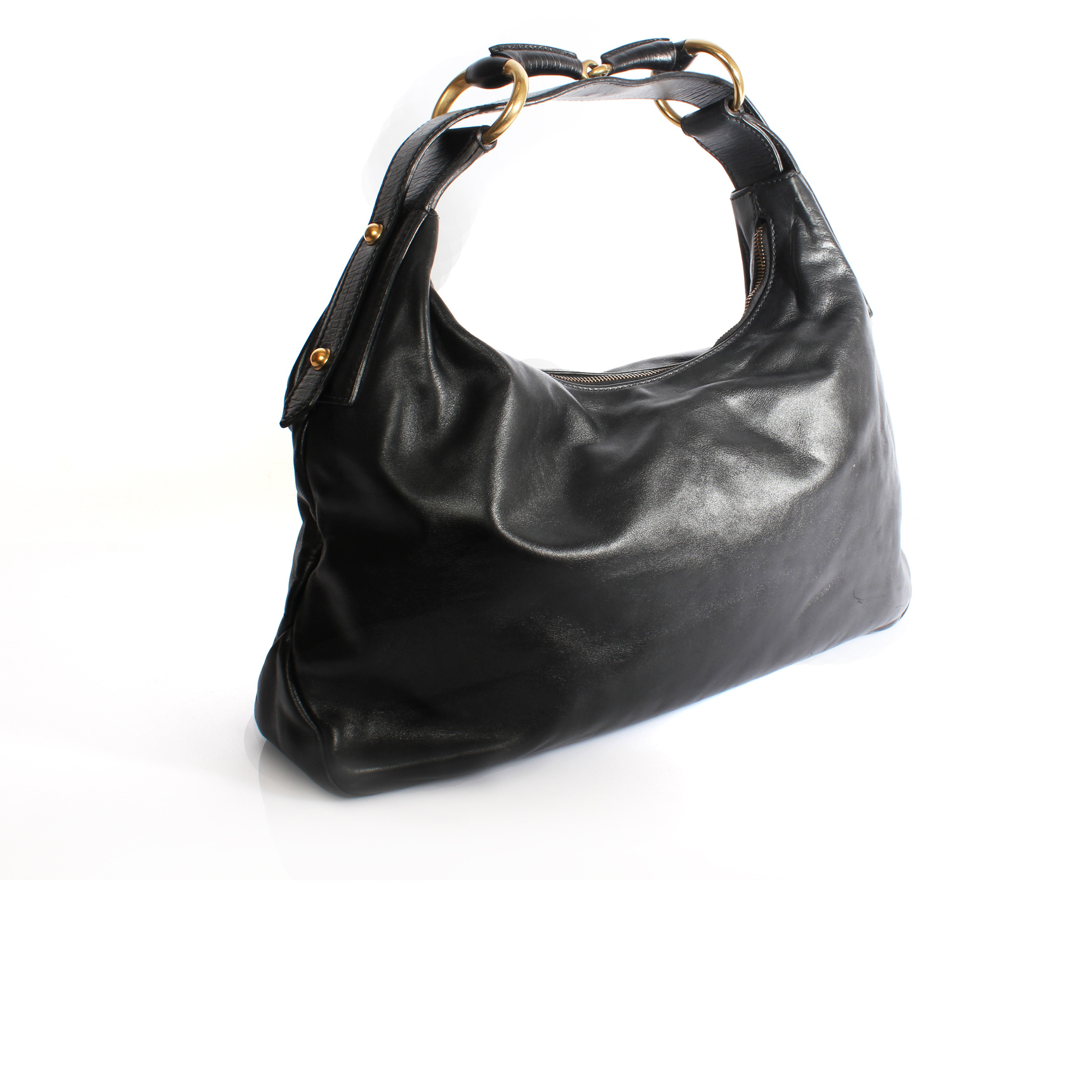 Gucci Brown Large Leather Horsebit Hobo Bag Pony-style calfskin ref.179410  - Joli Closet
