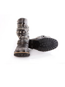 TAO Comme des Garcons, black studded biker boots. - Unique
