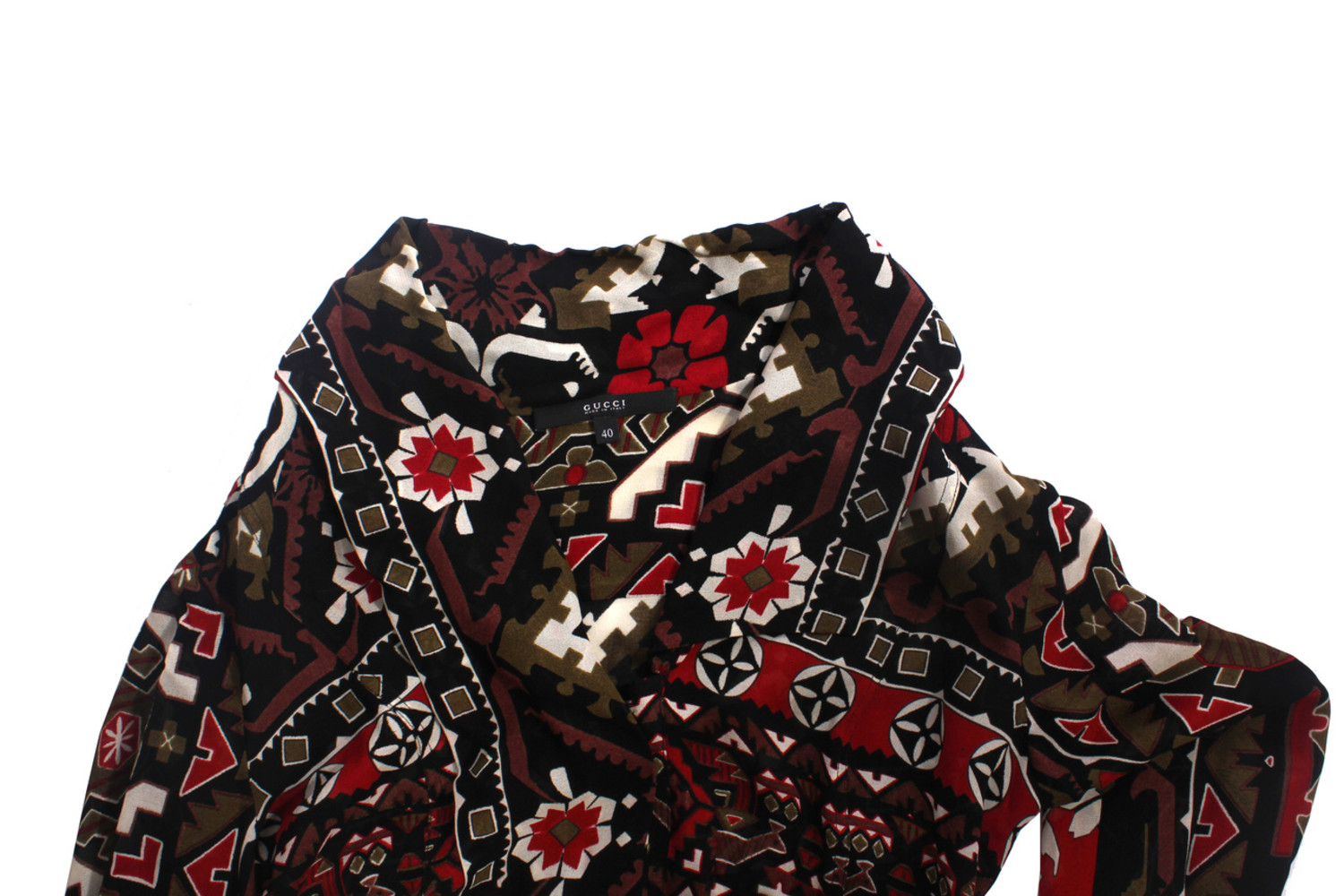 kromatisk mode Charmerende Gucci, Babushka blouse with scarf - Unique Designer Pieces