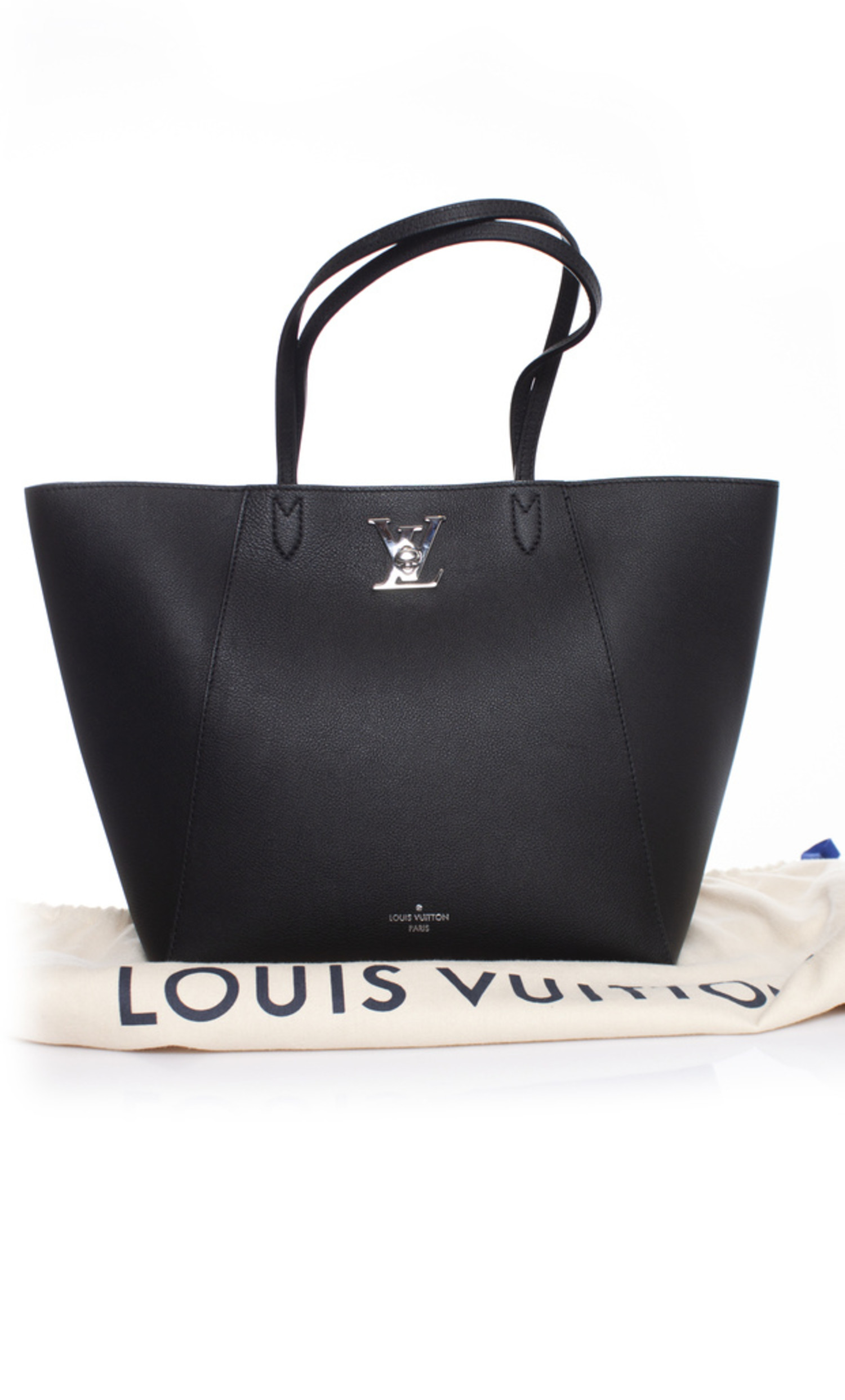 Louis Vuitton Lockme Cabas Leather Tote Bag Bicolor