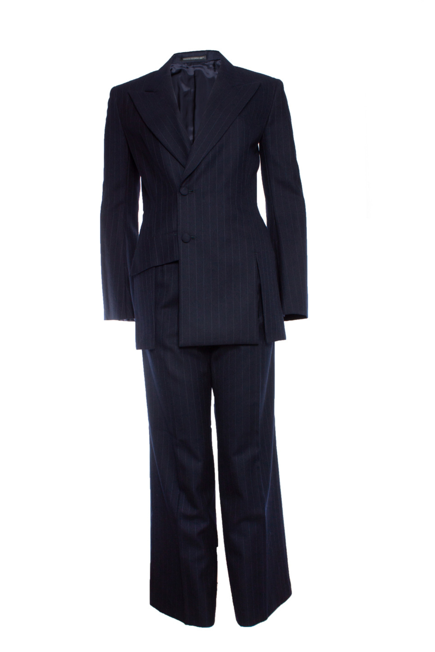 Yohji Yamamoto, asymmetrical pinstripe suit - Unique
