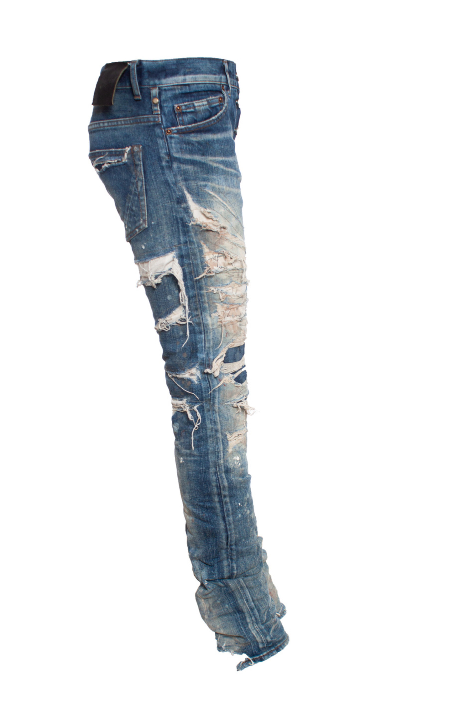 Fagassent Toshiki Aoki, Jeans with rips - Unique Designer Pieces