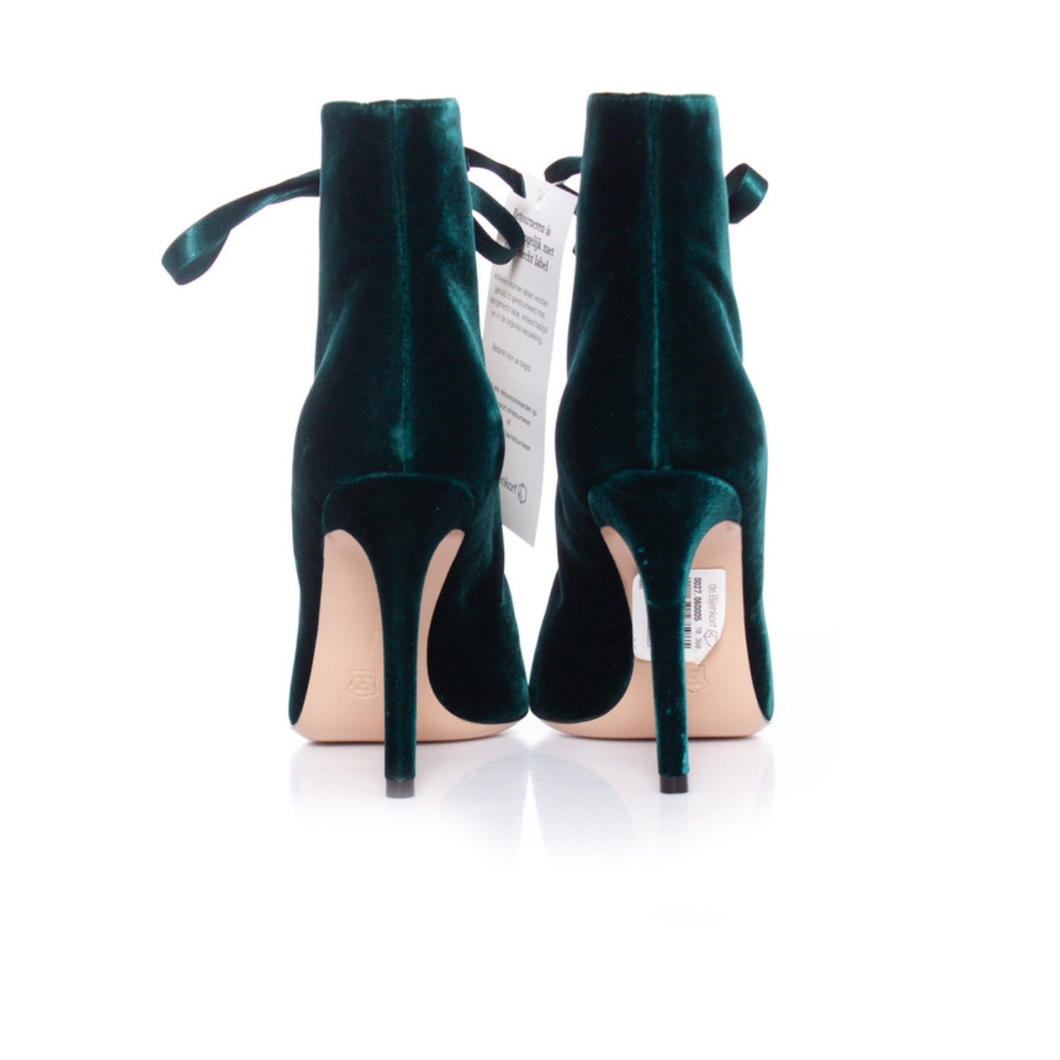 Giuseppe Zanotti, Green velvet ankle boots. - Unique Designer Pieces