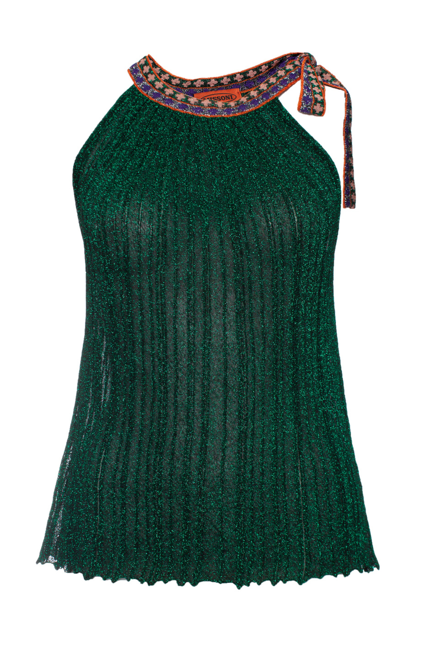 MISSONI - MISSONI ベスト/ノースリーブ -(M位) 緑x黄緑x白(総柄) 【古着】【中古】 MISSONI（ミッソーニ） | ニット・セーターの古着・中古通販