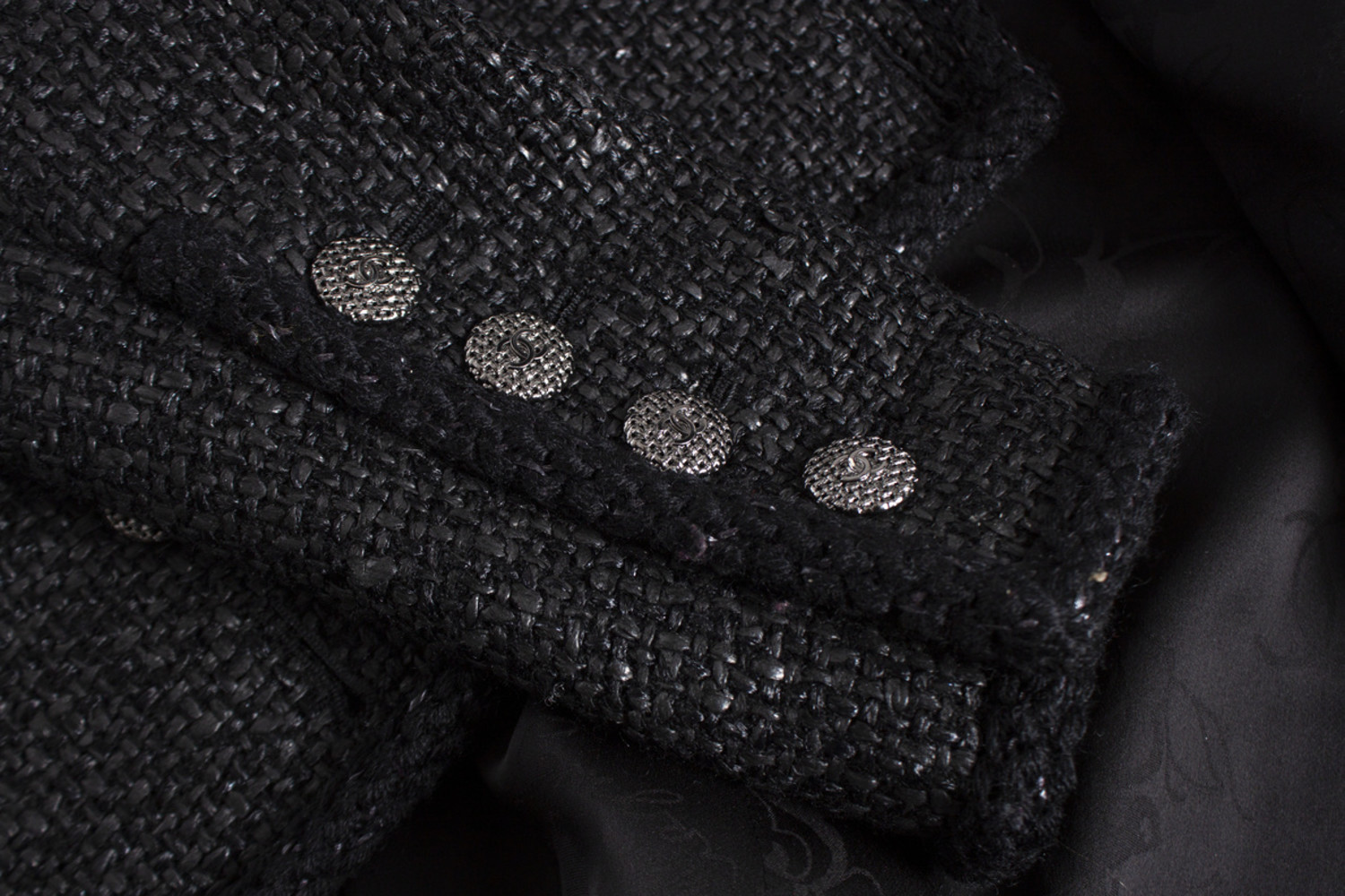 CHANEL black cotton tweed jacket – Loop Generation