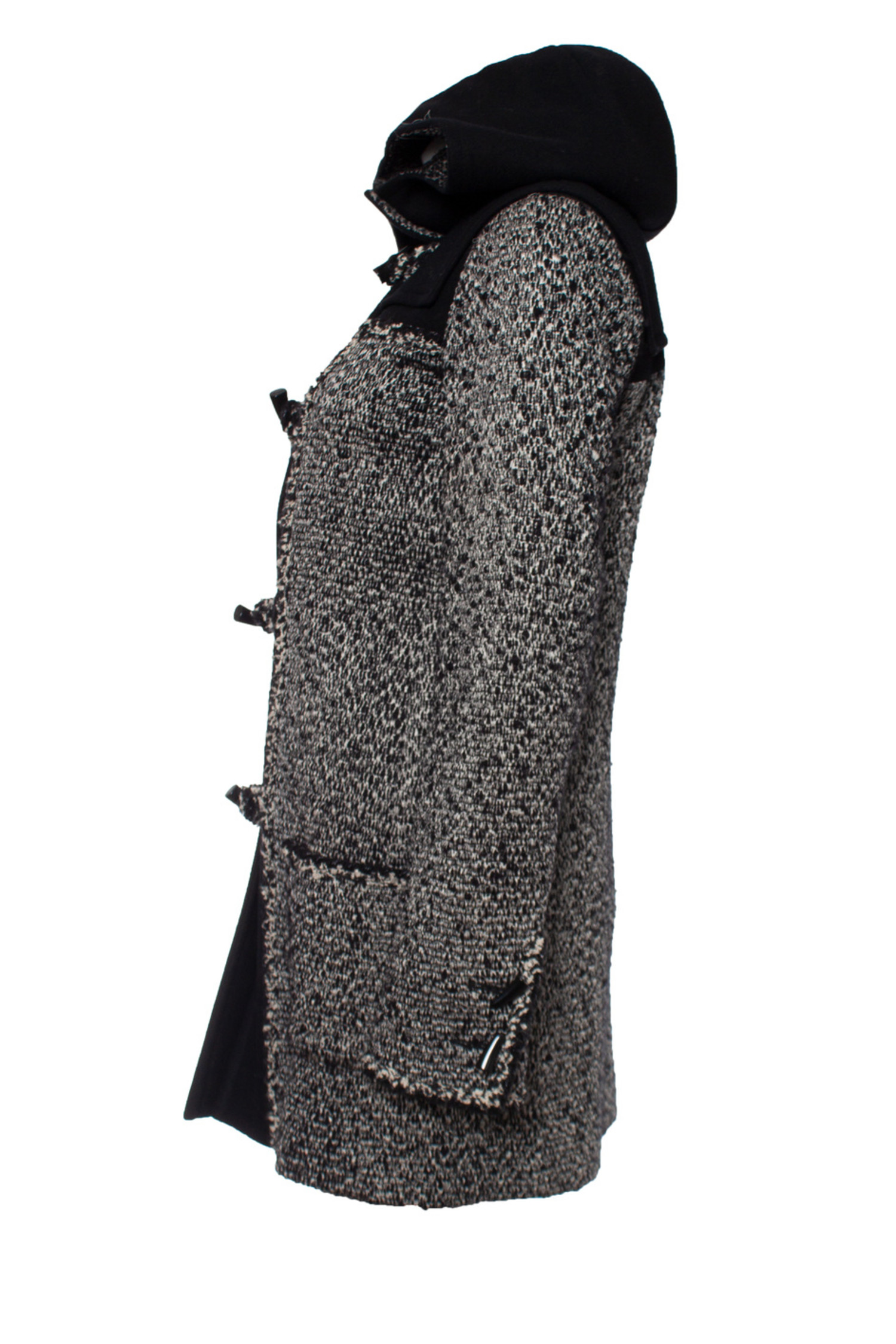 Chanel, tweed houtje touwtje jas met capuchon. - Unique Pieces