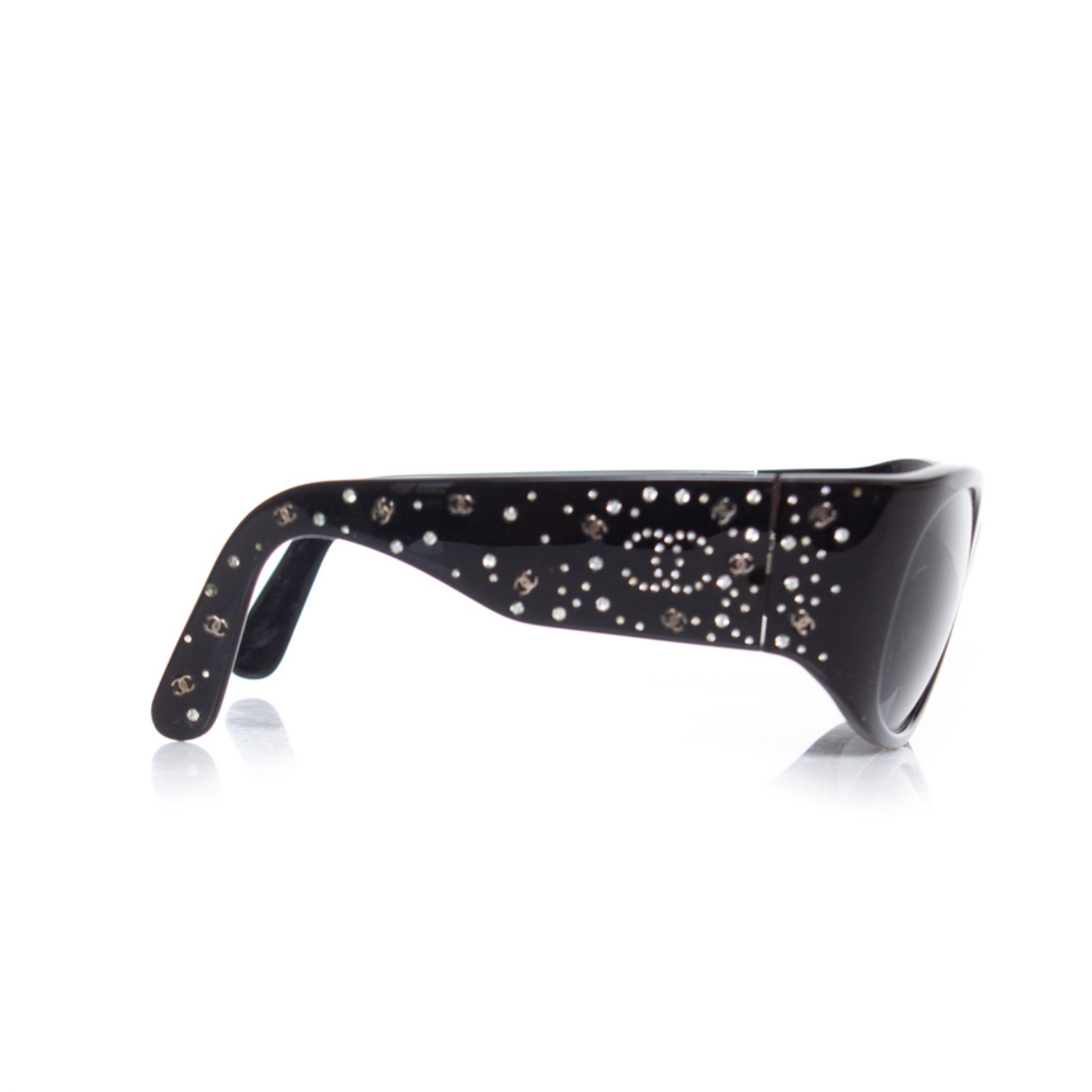 Chanel, sunglasses with rhinestones. - Unique Designer Pieces