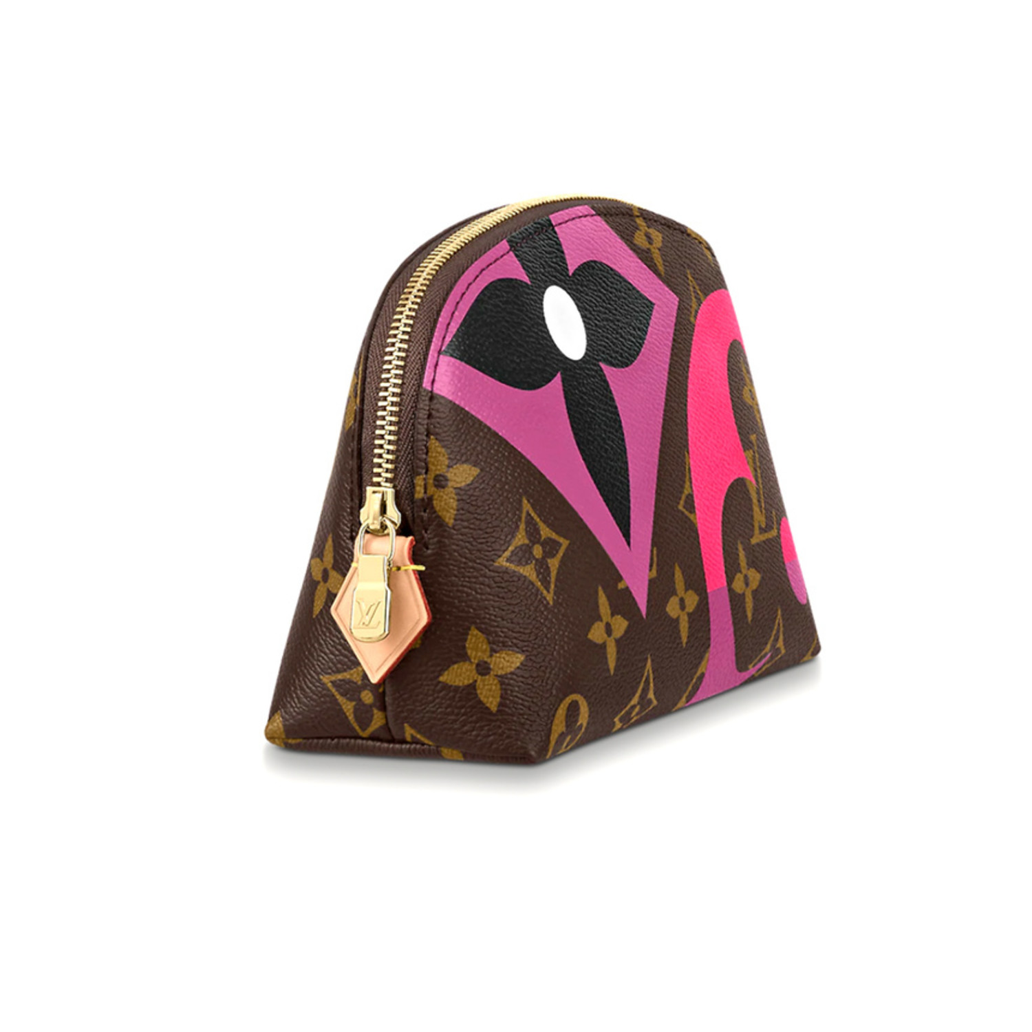 Louis Vuitton Game On Monogram Heart Cosmetic Pouch Make Up Case