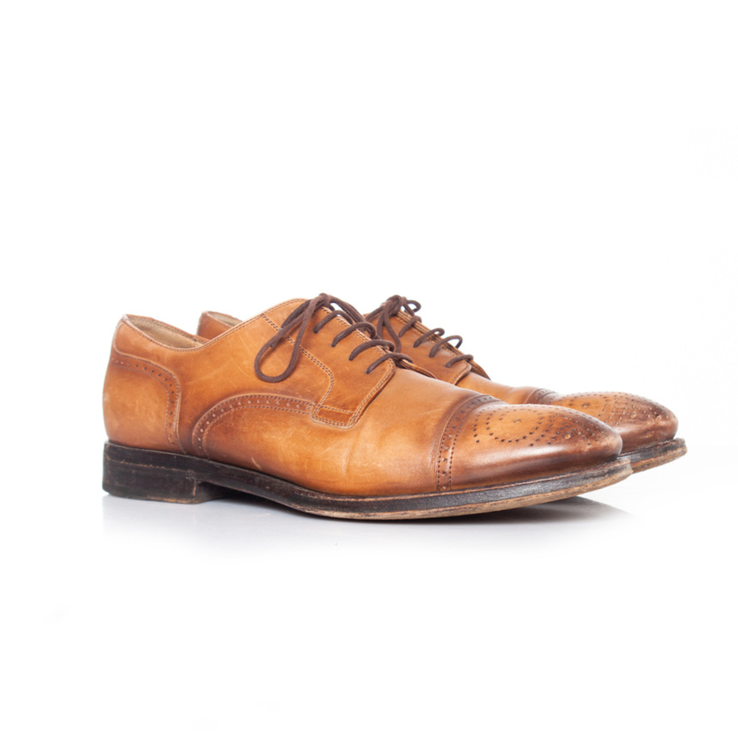 Gucci, Derby lace up shoes in brown. - Unique Designer Pieces