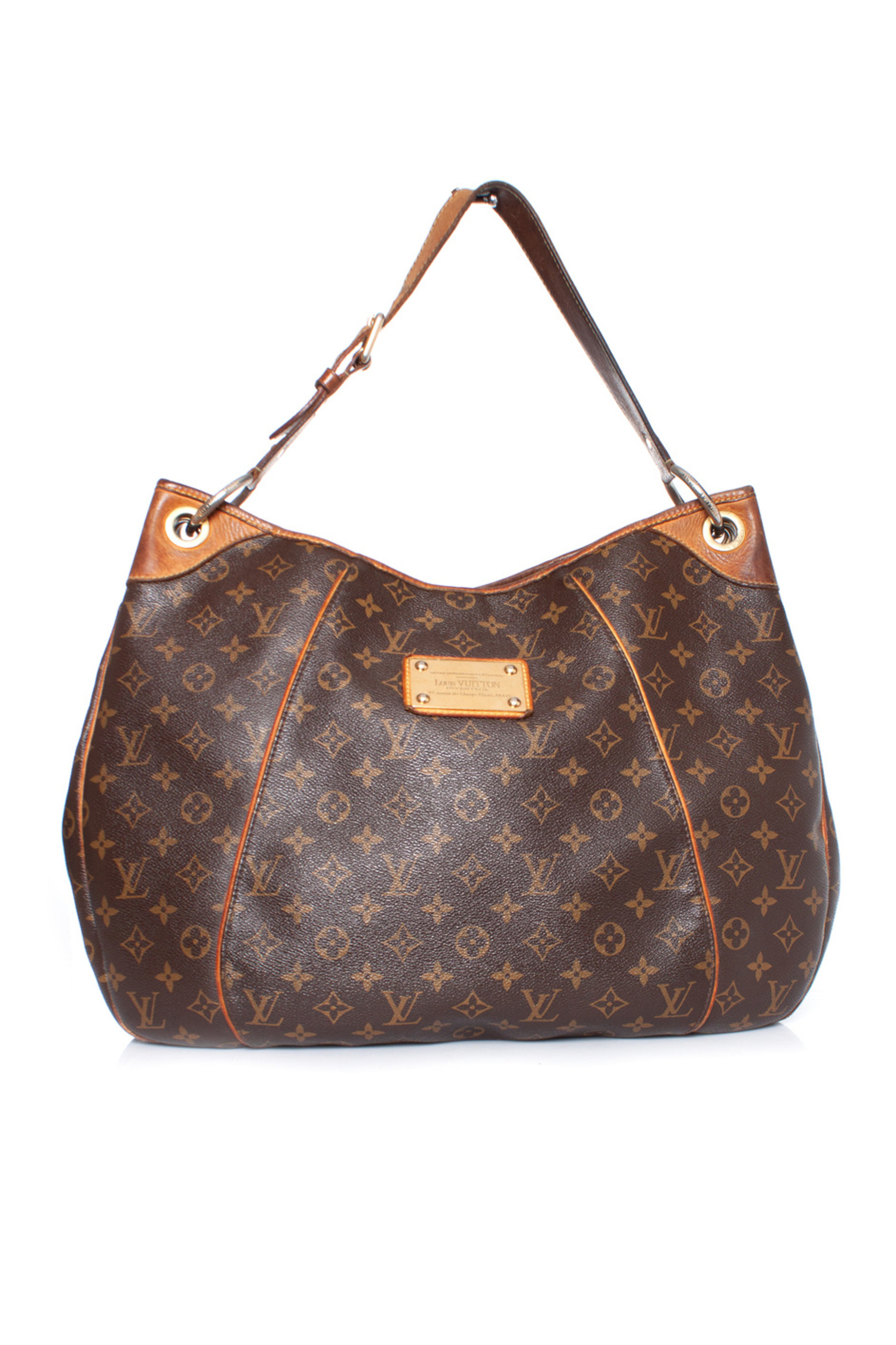 Authentic Louis Vuitton Galleria GM Monogram Shoulder Handbag w